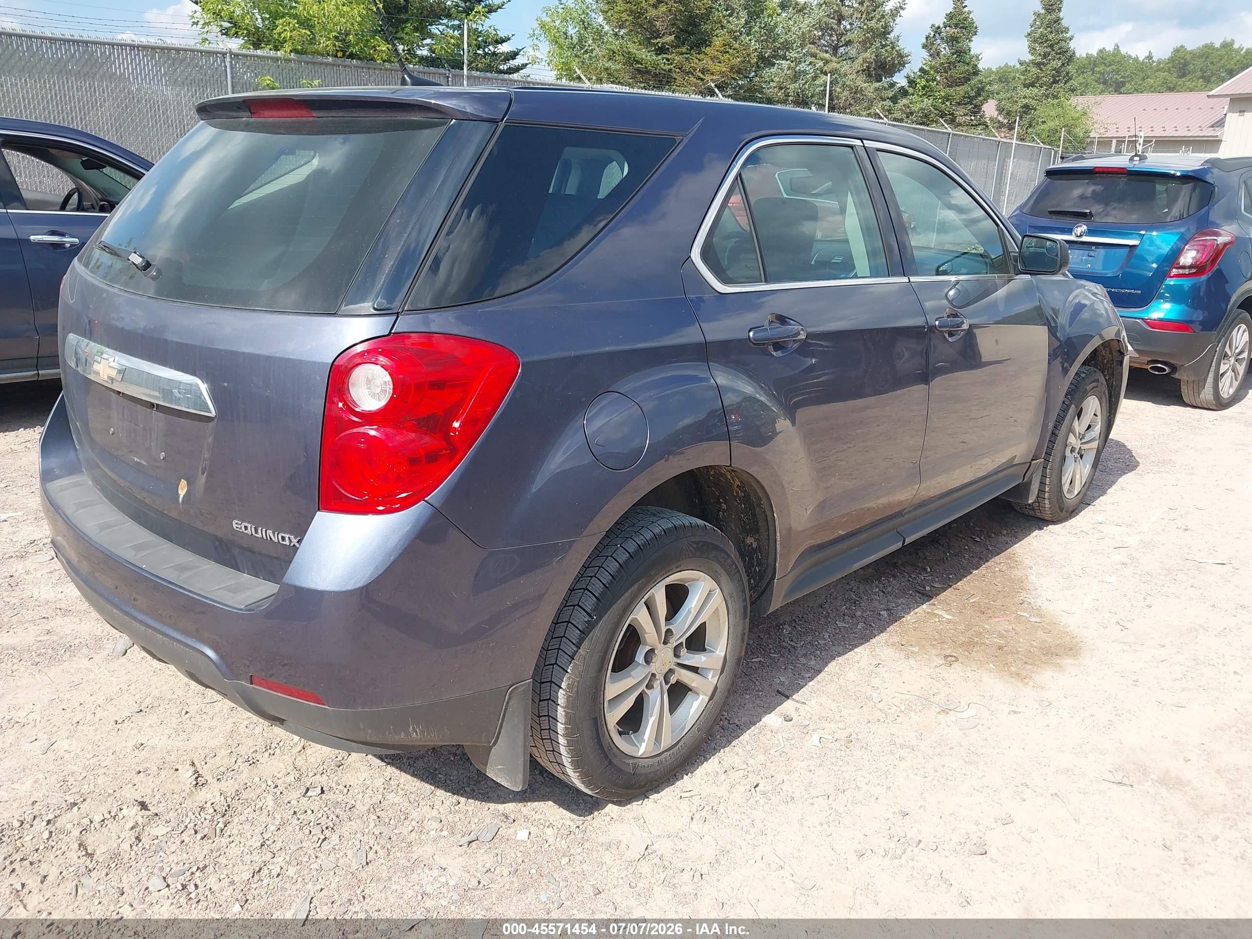 2013 Chevrolet Equinox Ls Blue vin: 2GNALBEKXD6303891