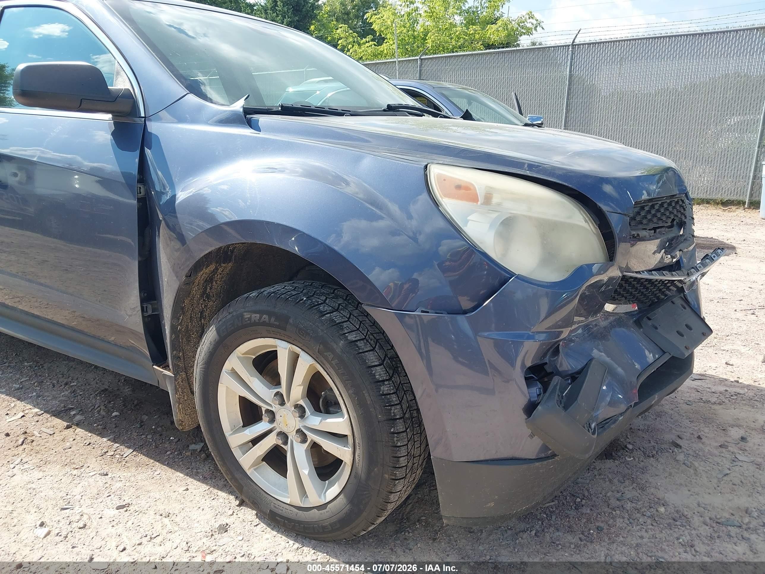 2013 Chevrolet Equinox Ls Blue vin: 2GNALBEKXD6303891