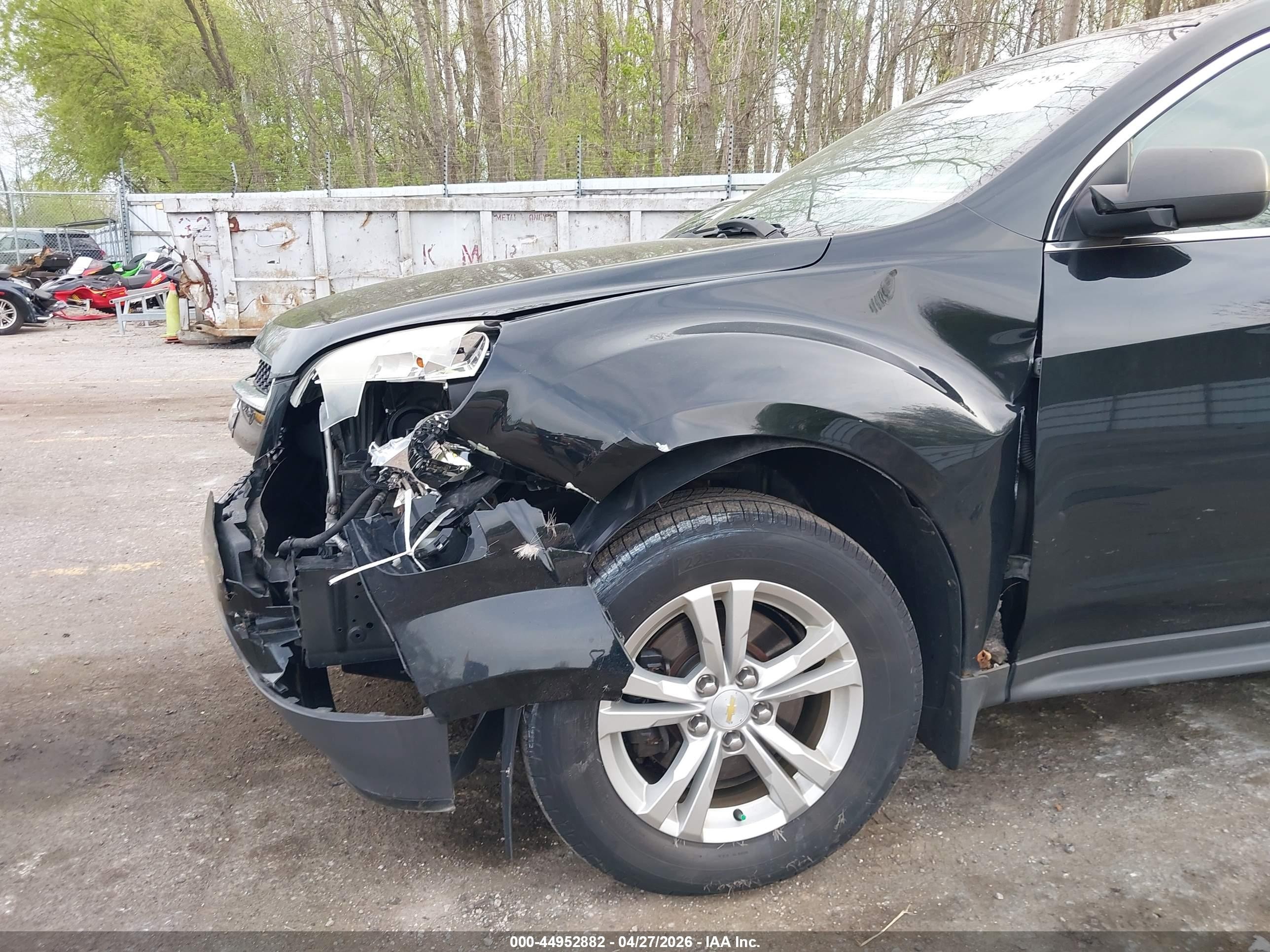 2013 Chevrolet Equinox Ls Black vin: 2GNALBEKXD6381927