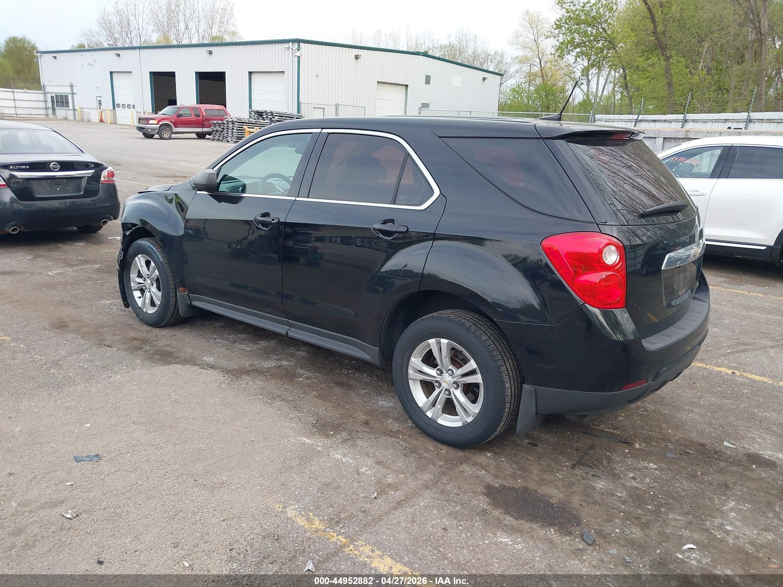 2013 Chevrolet Equinox Ls Black vin: 2GNALBEKXD6381927