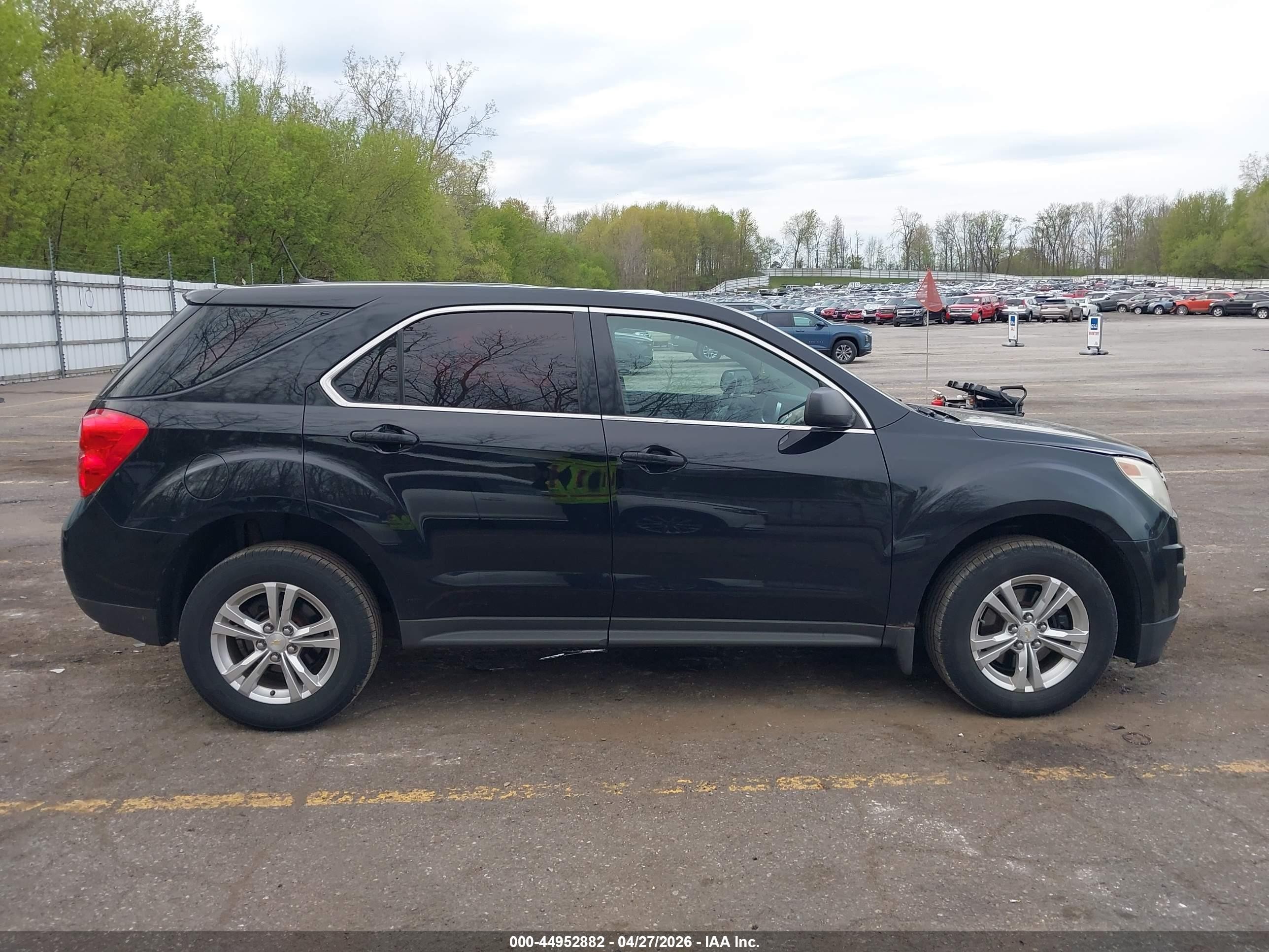 2013 Chevrolet Equinox Ls Black vin: 2GNALBEKXD6381927