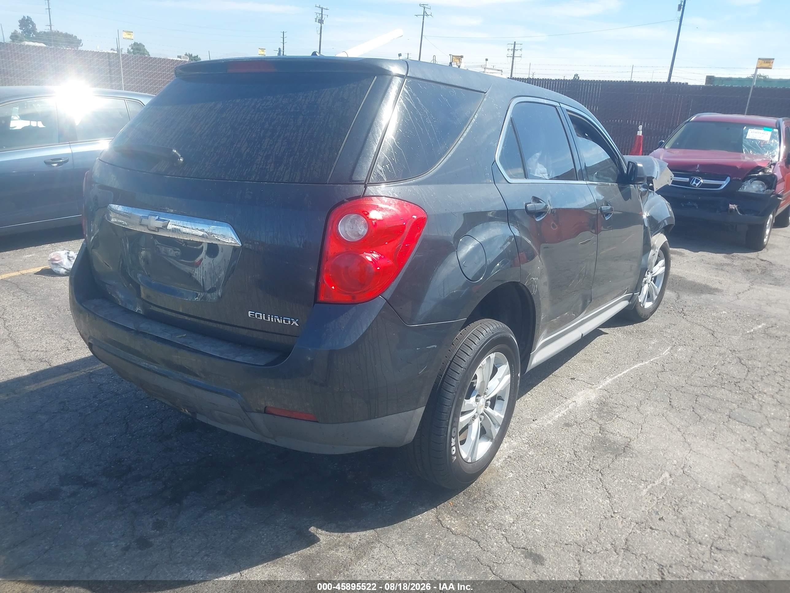 2013 Chevrolet Equinox Ls Black vin: 2GNALBEKXD6384083