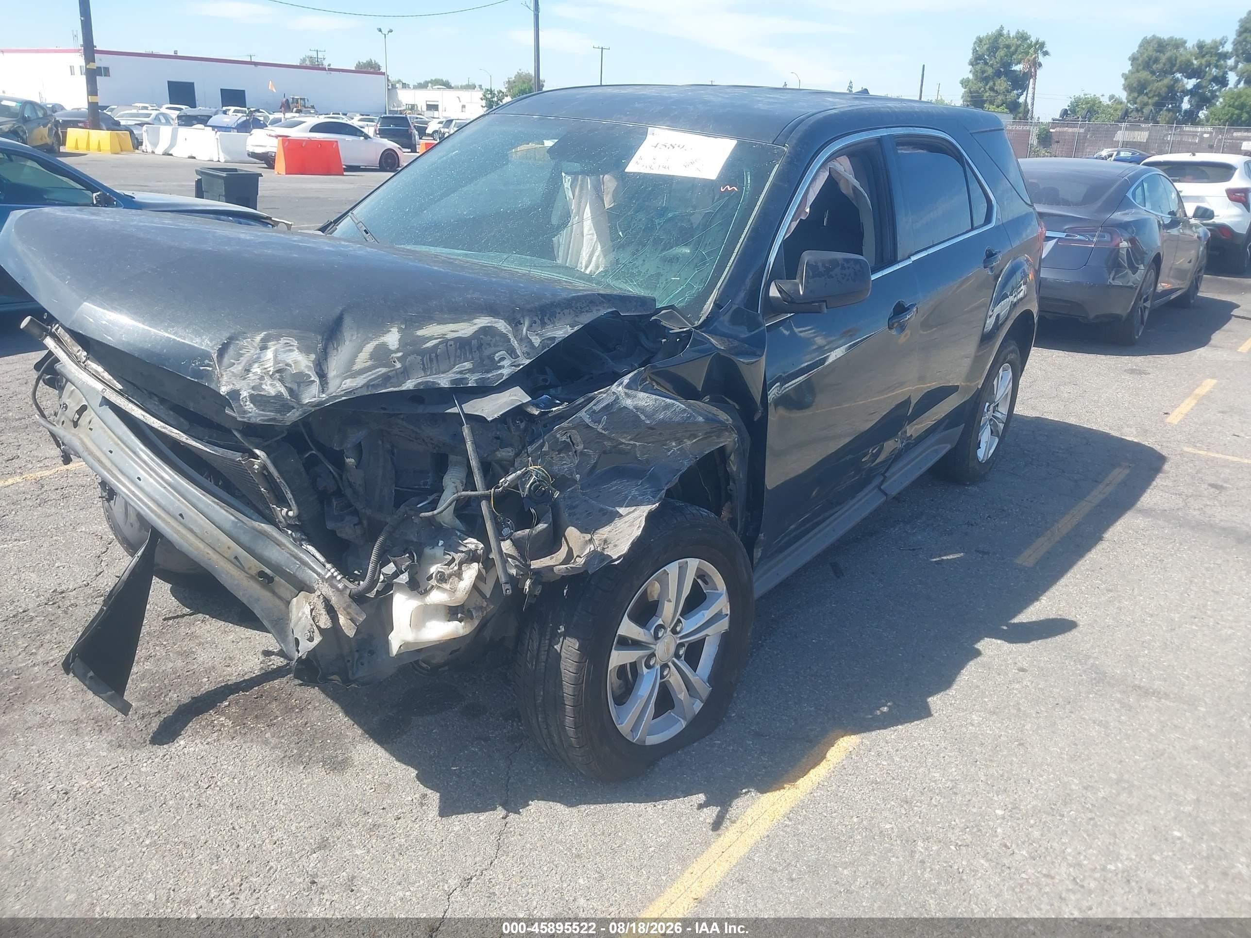 2013 Chevrolet Equinox Ls Black vin: 2GNALBEKXD6384083