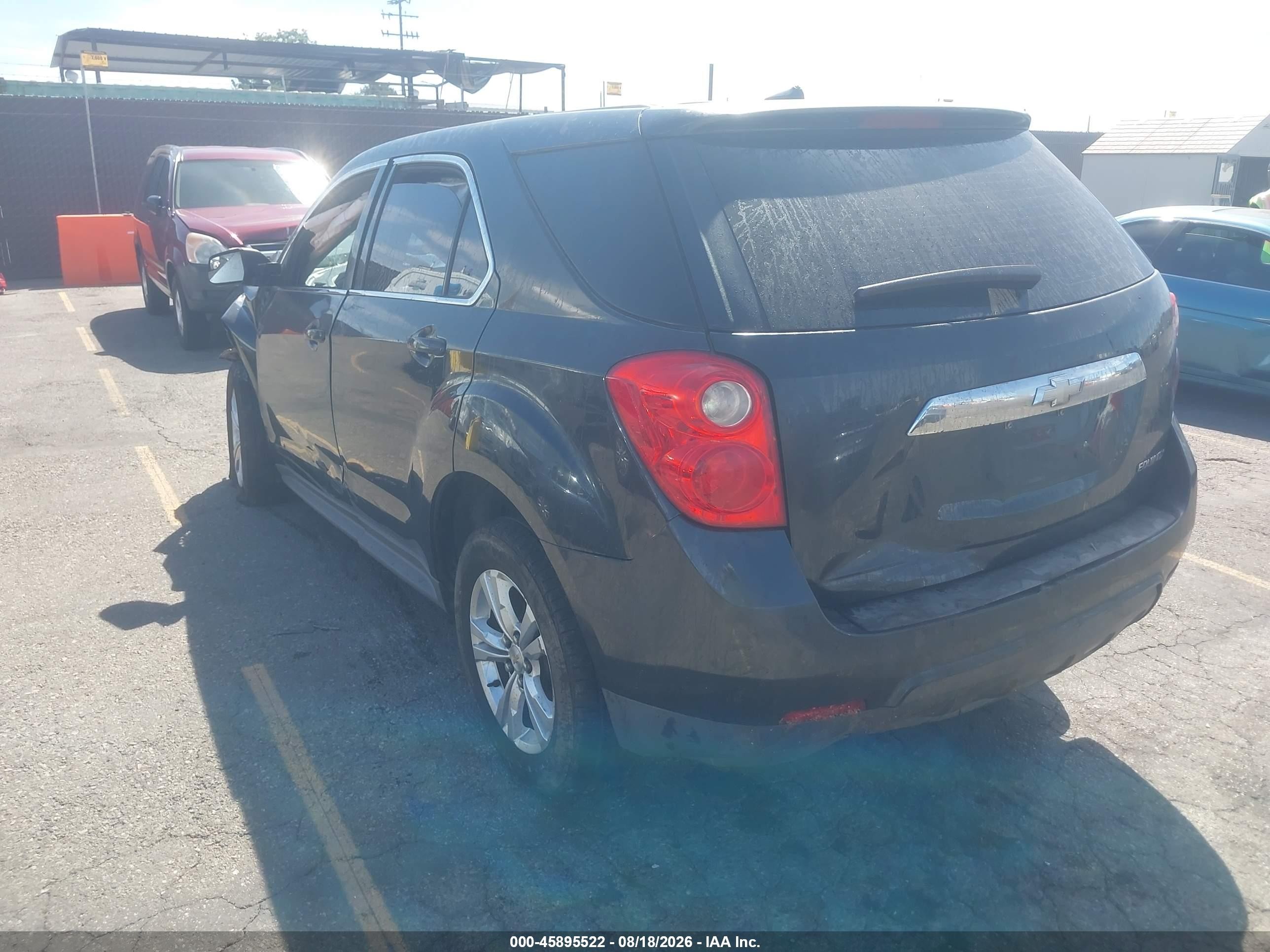 2013 Chevrolet Equinox Ls Black vin: 2GNALBEKXD6384083