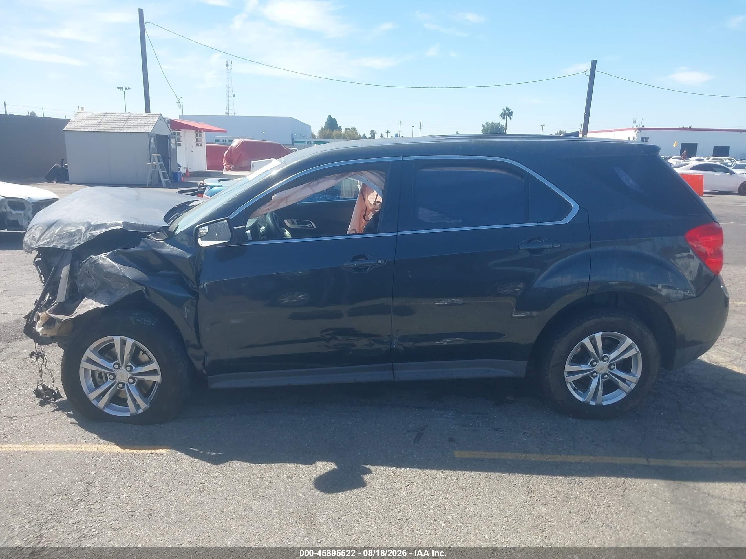 2013 Chevrolet Equinox Ls Black vin: 2GNALBEKXD6384083