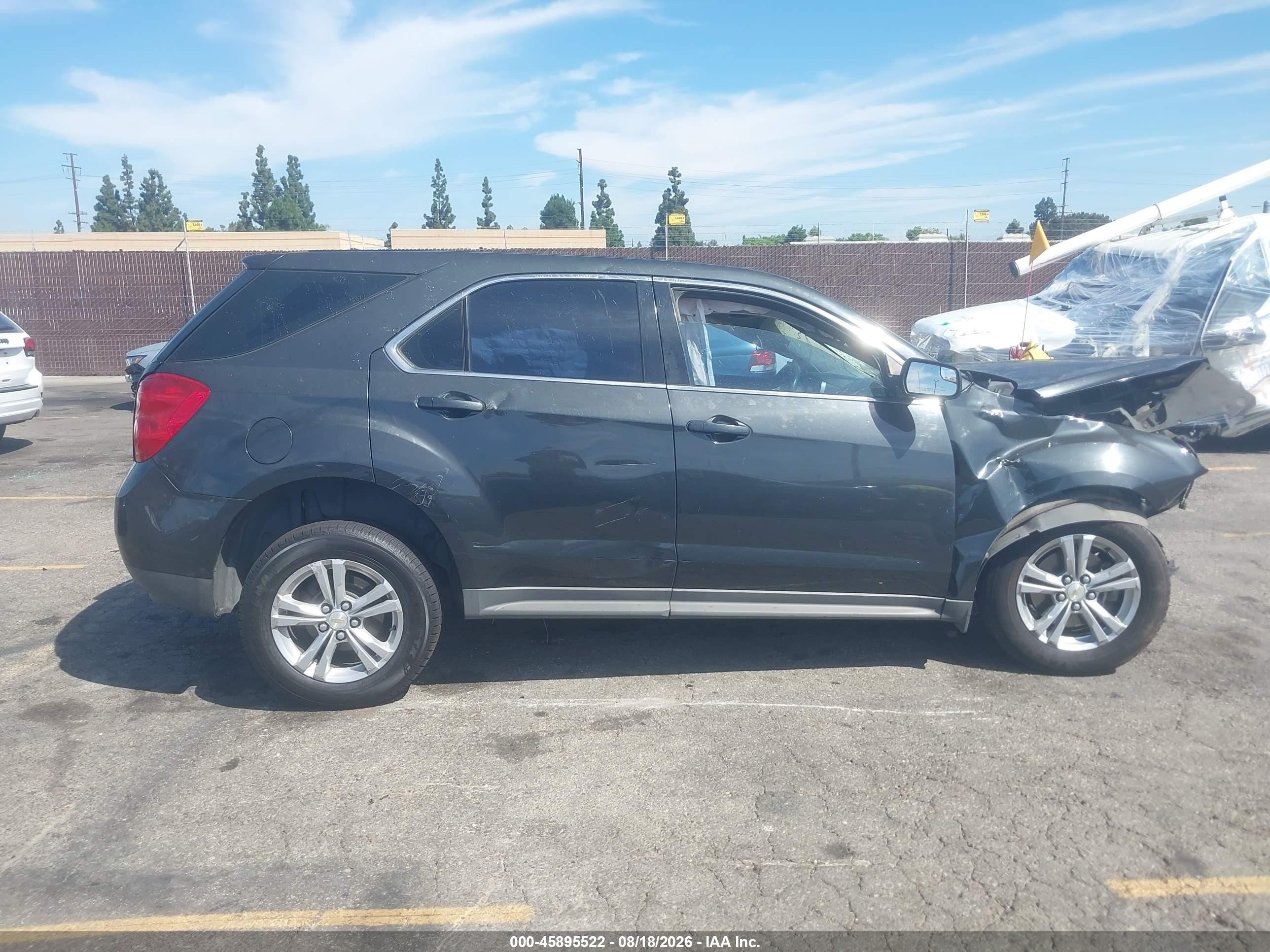 2013 Chevrolet Equinox Ls Black vin: 2GNALBEKXD6384083