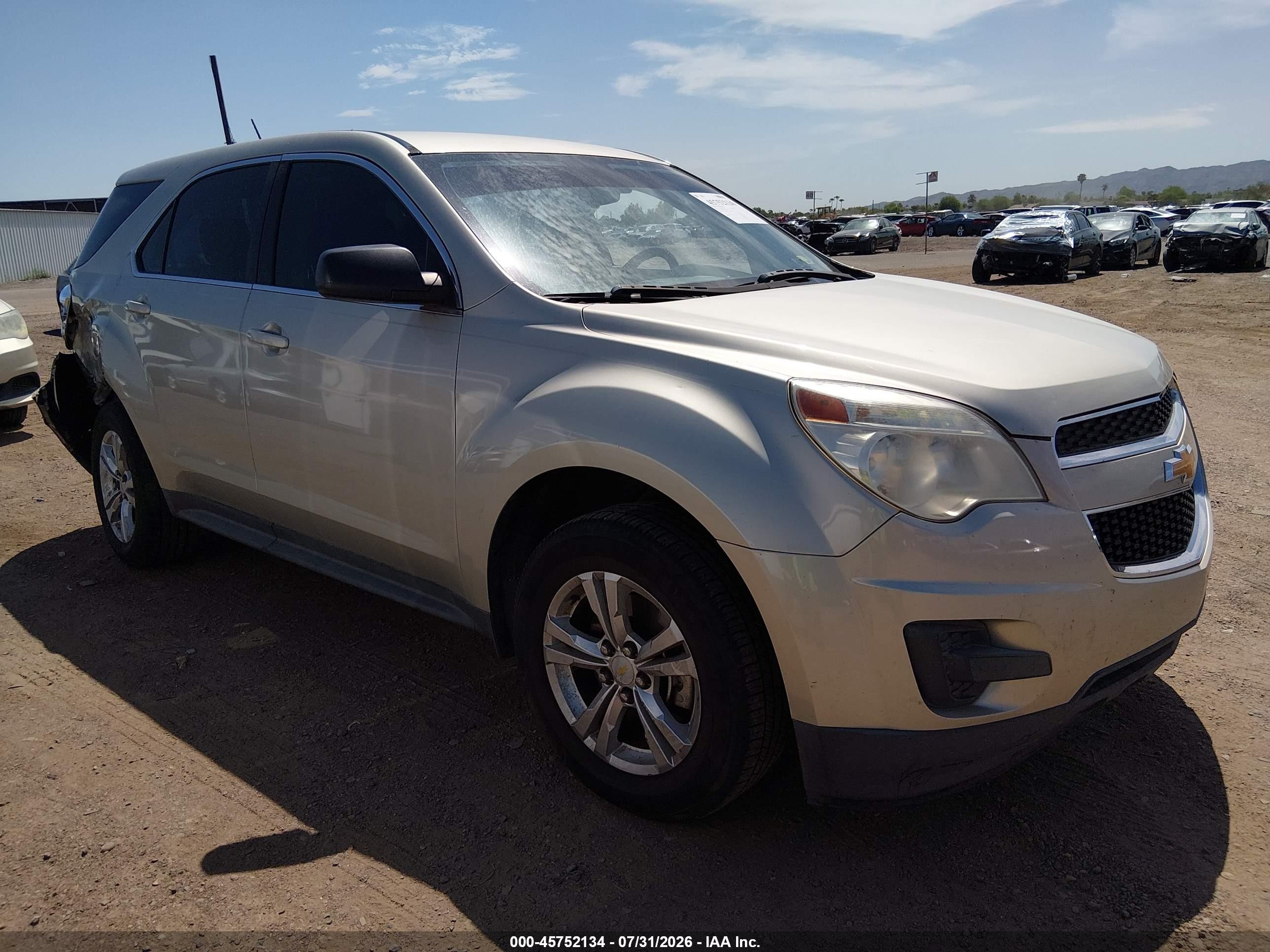 2013 Chevrolet Equinox Ls Champagne vin: 2GNALBEKXD6386870