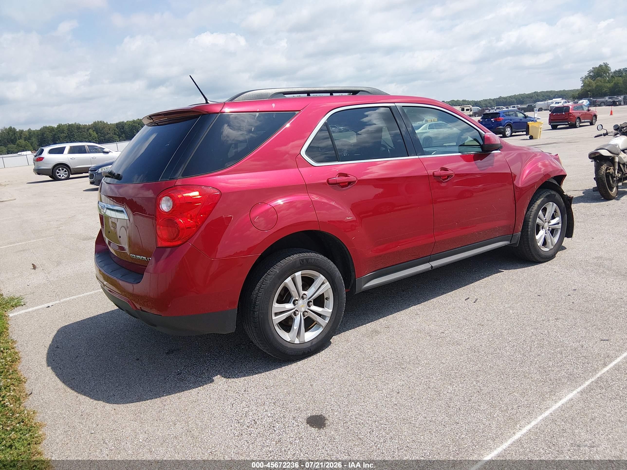 2014 Chevrolet Equinox Lt Red vin: 2GNALBEKXE1141890