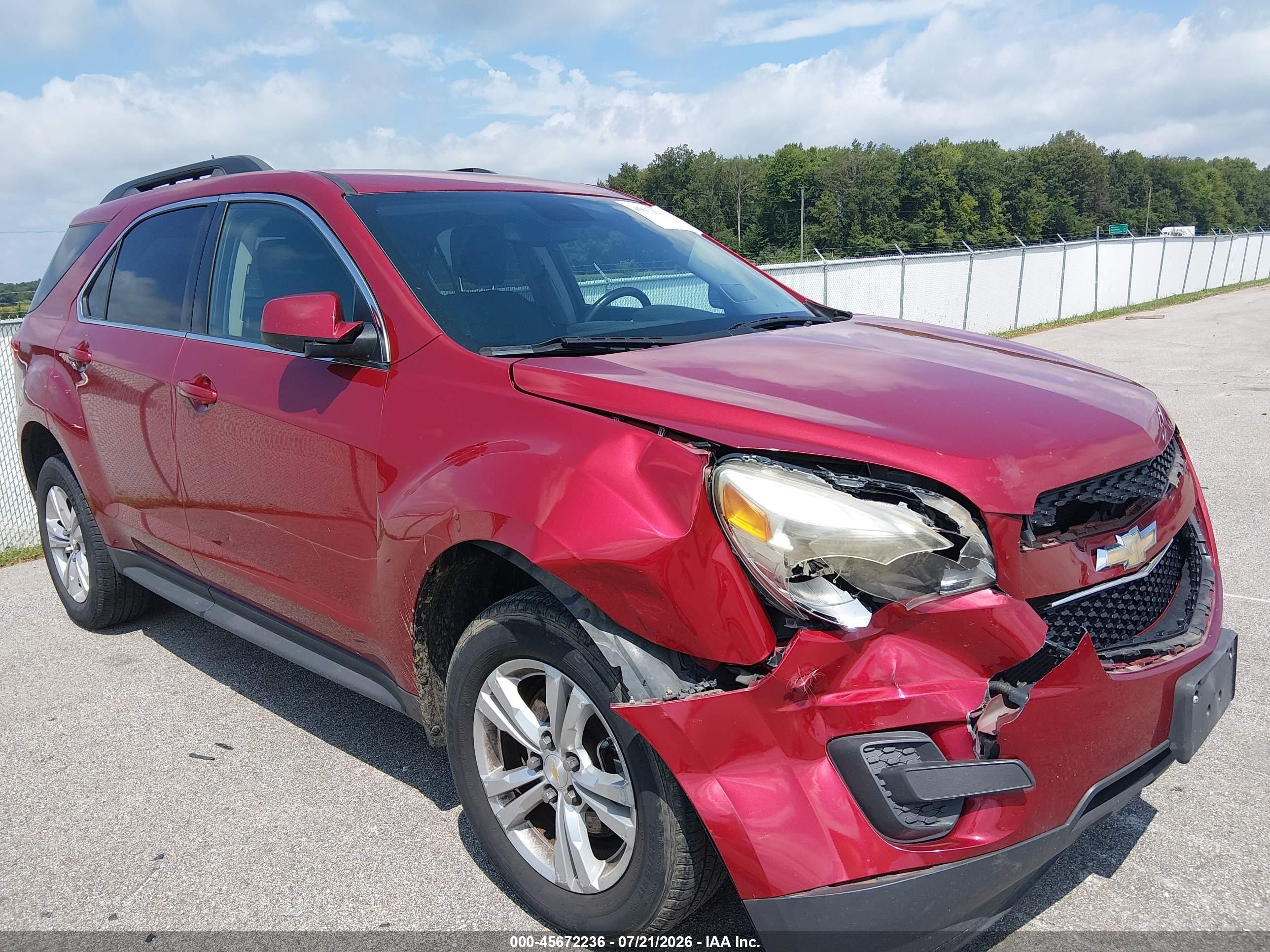 2014 Chevrolet Equinox Lt Red vin: 2GNALBEKXE1141890
