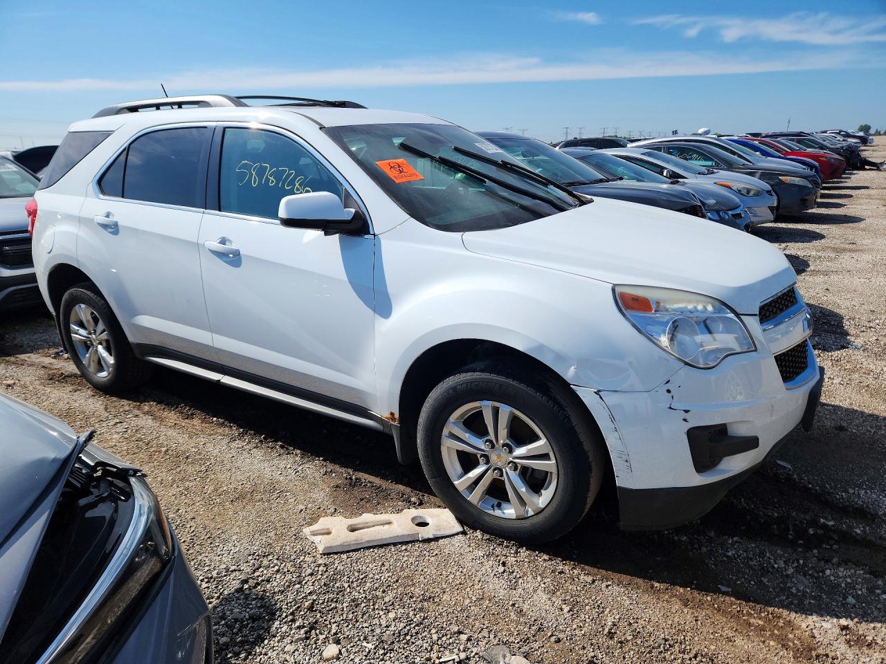 2014 Chevrolet Equinox Lt White vin: 2GNALBEKXE6142699