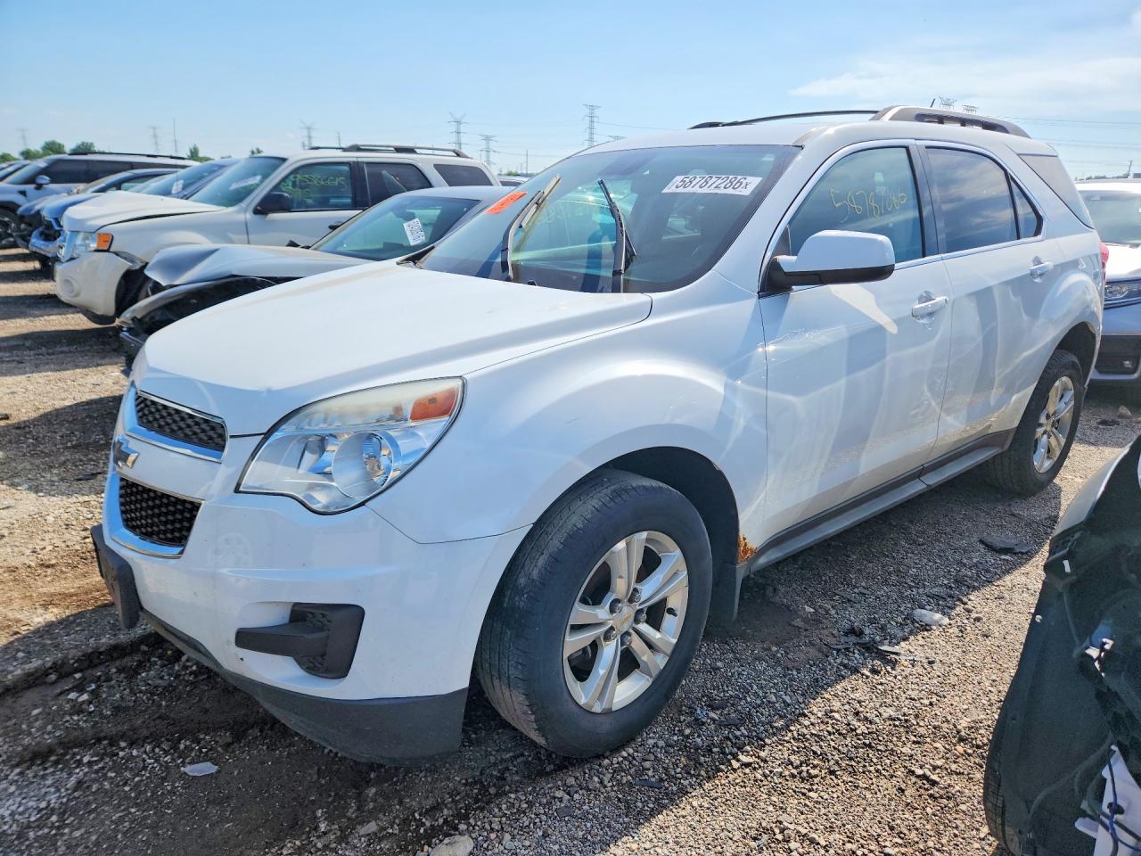 2014 Chevrolet Equinox Lt White vin: 2GNALBEKXE6142699