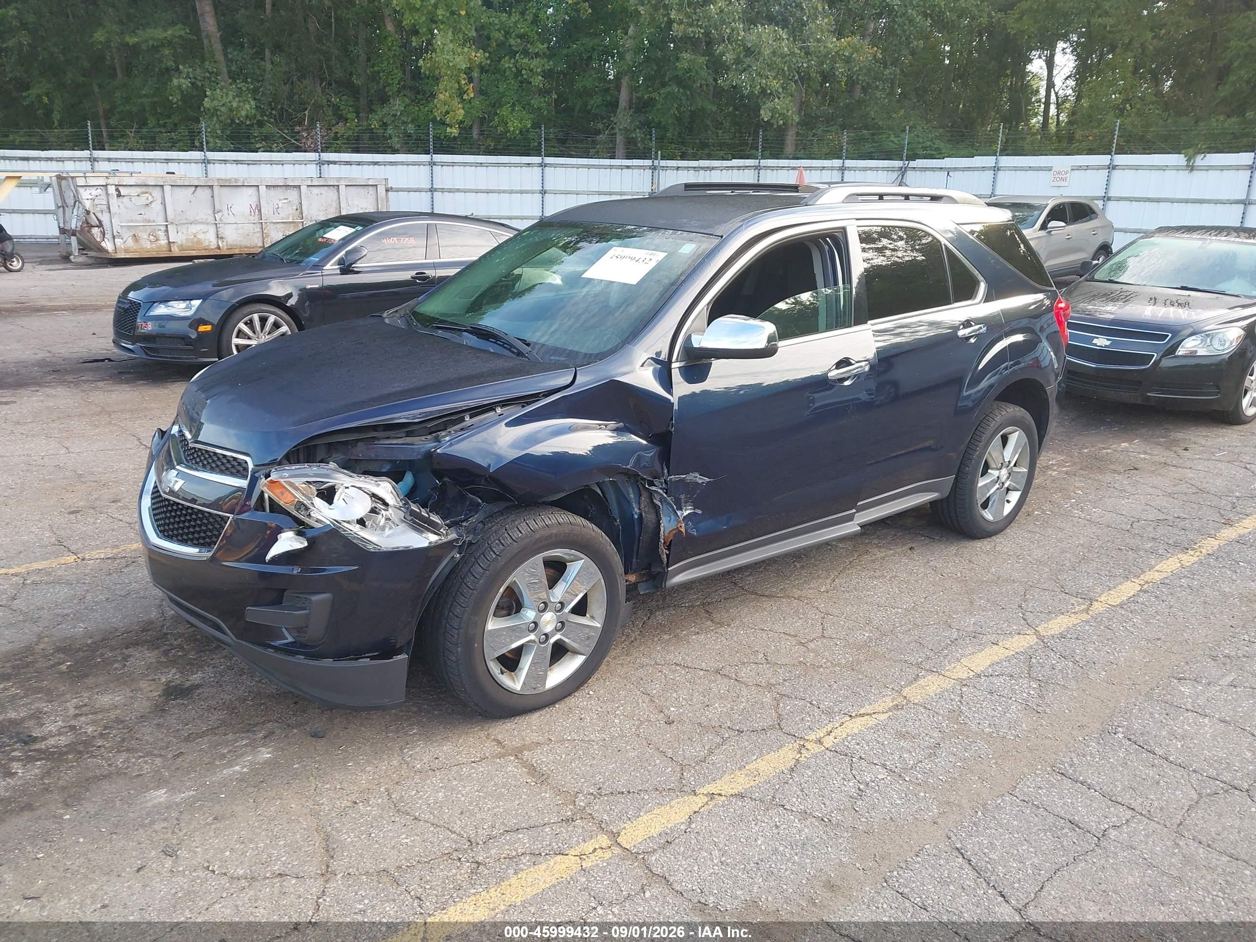 2015 Chevrolet Equinox 1lt Blue vin: 2GNALBEKXF1178889