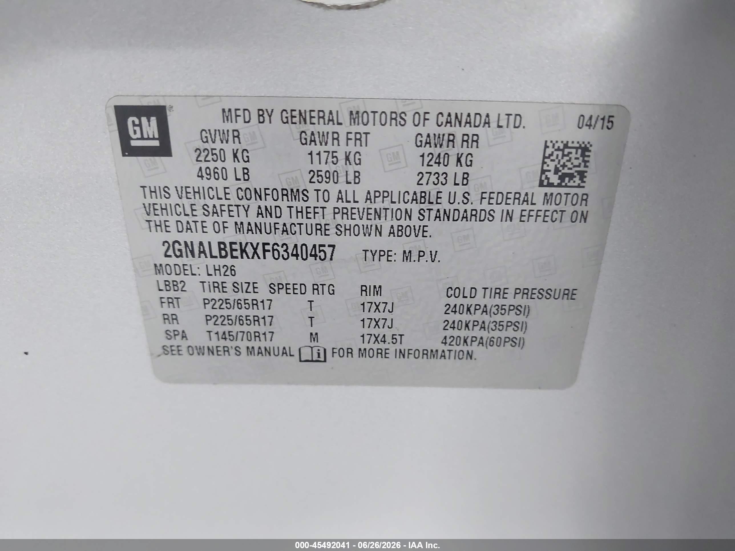 2015 Chevrolet Equinox Lt Silver vin: 2GNALBEKXF6340457