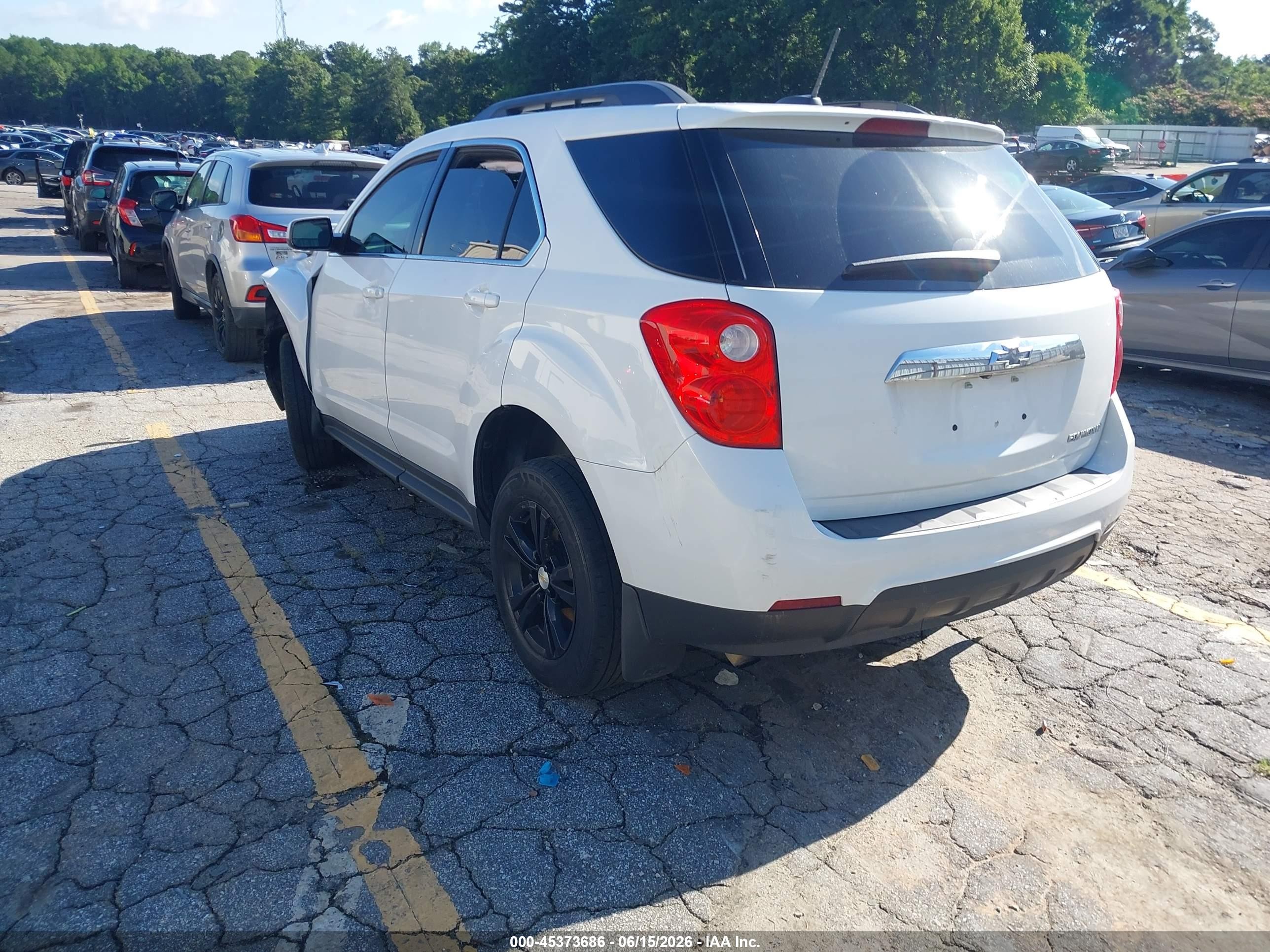 2015 Chevrolet Equinox Lt White vin: 2GNALCEK1F6193483