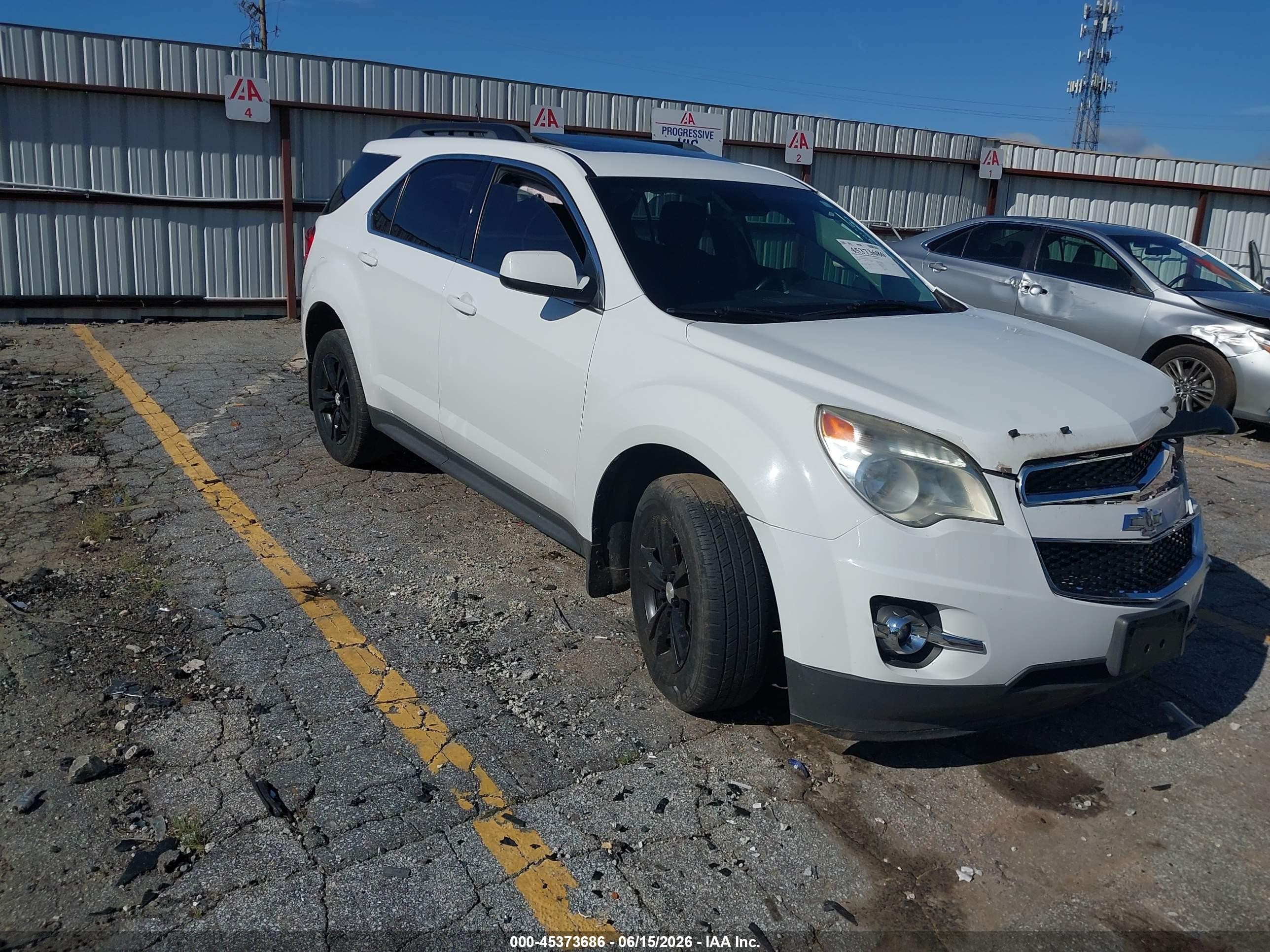 2015 Chevrolet Equinox Lt White vin: 2GNALCEK1F6193483