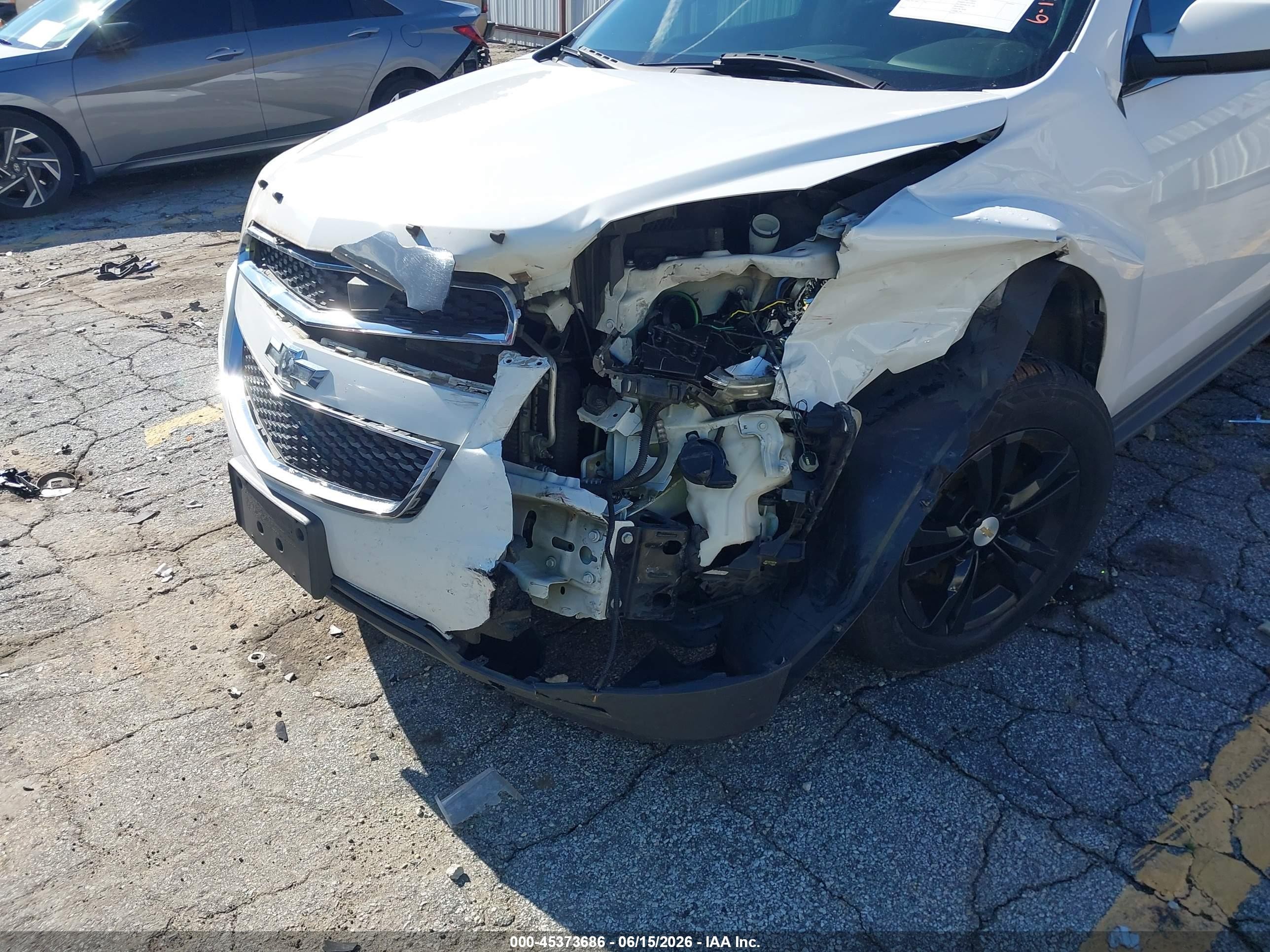2015 Chevrolet Equinox Lt White vin: 2GNALCEK1F6193483