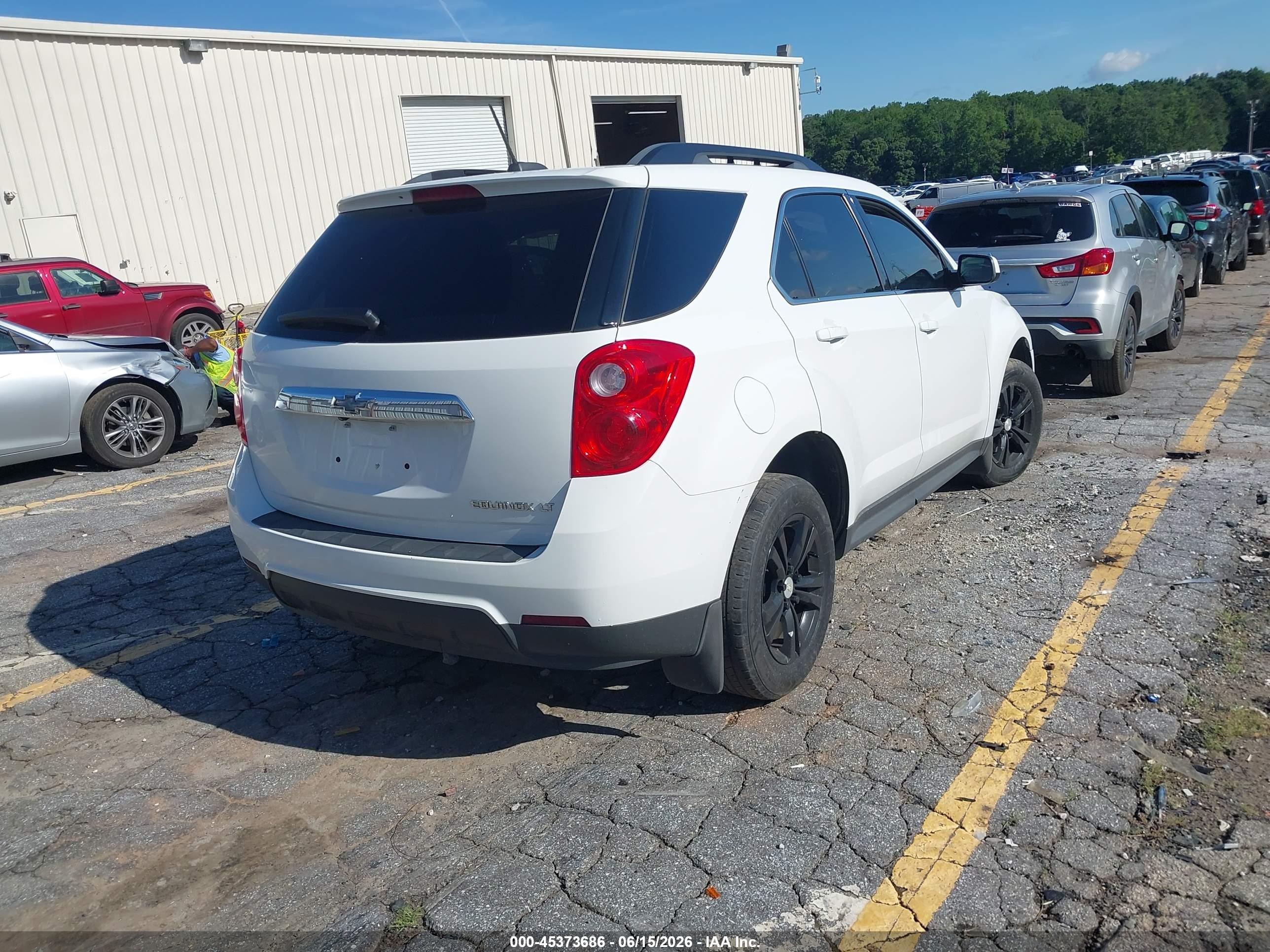 2015 Chevrolet Equinox Lt White vin: 2GNALCEK1F6193483