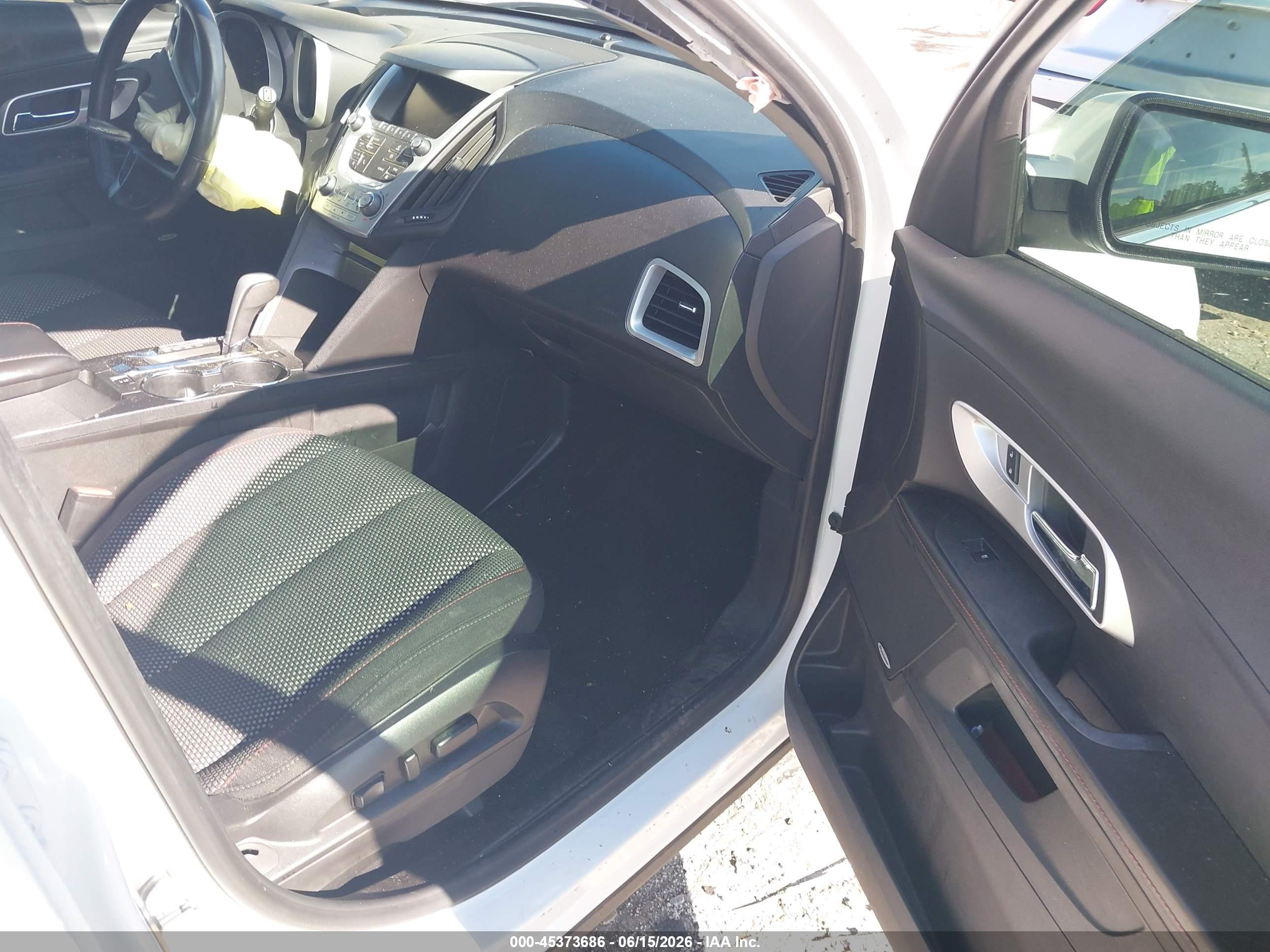 2015 Chevrolet Equinox Lt White vin: 2GNALCEK1F6193483
