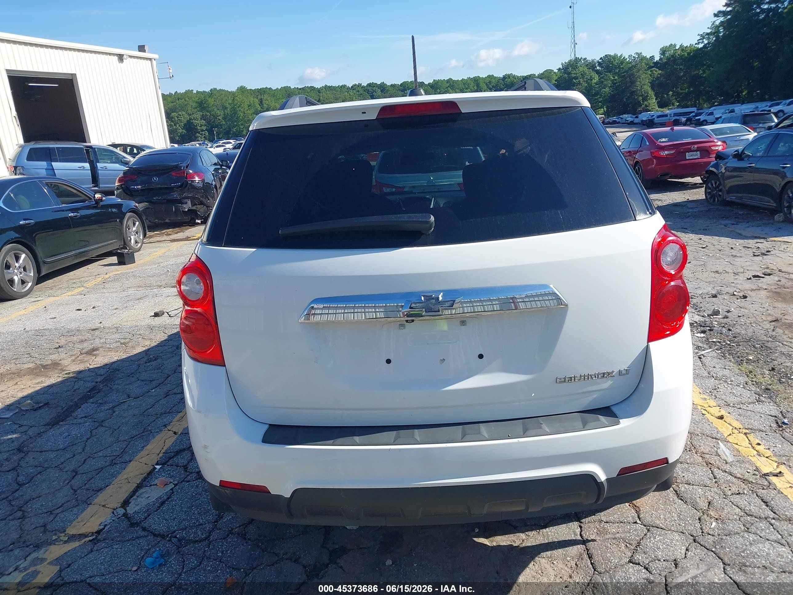 2015 Chevrolet Equinox Lt White vin: 2GNALCEK1F6193483