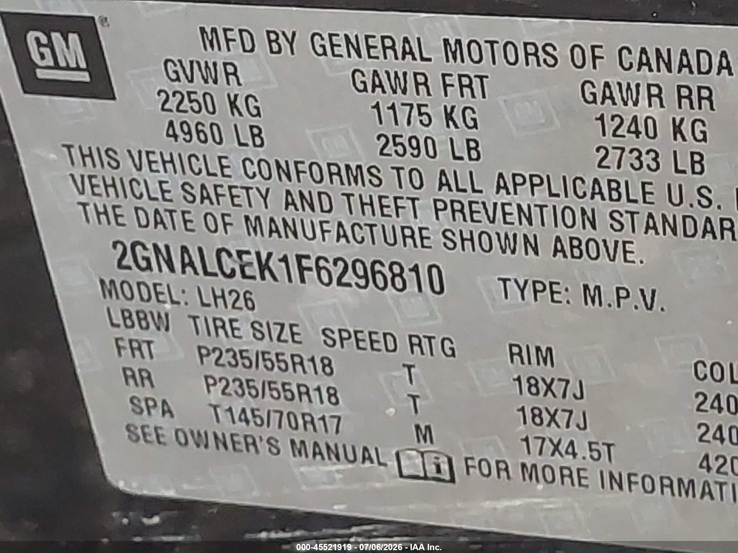 2015 Chevrolet Equinox Lt Черный vin: 2GNALCEK1F6296810