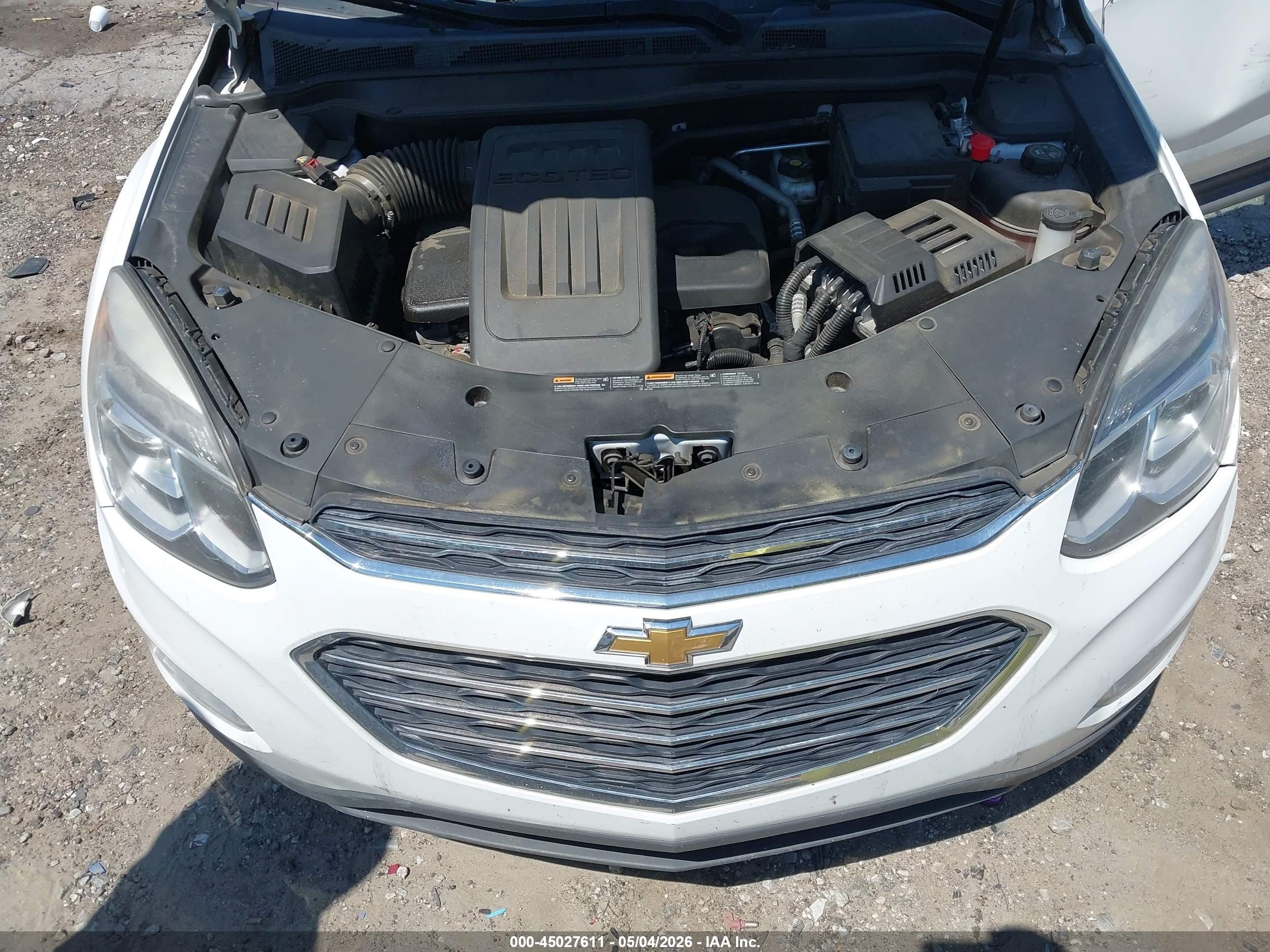2017 Chevrolet Equinox Lt Белый vin: 2GNALCEK1H6350528