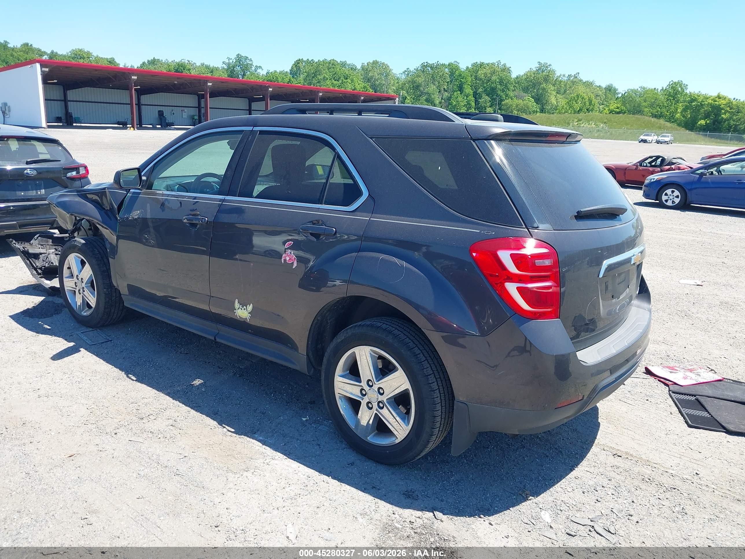 2016 Chevrolet Equinox Lt Gray vin: 2GNALCEK2G6156668