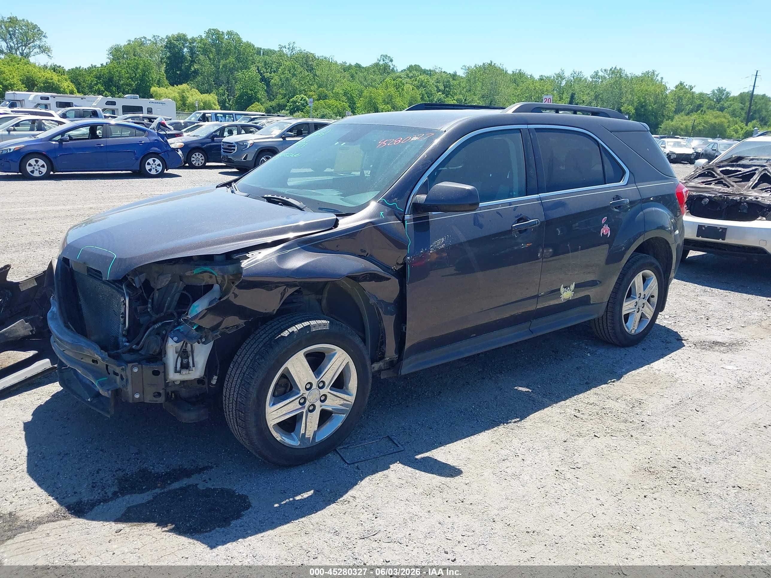 2016 Chevrolet Equinox Lt Gray vin: 2GNALCEK2G6156668