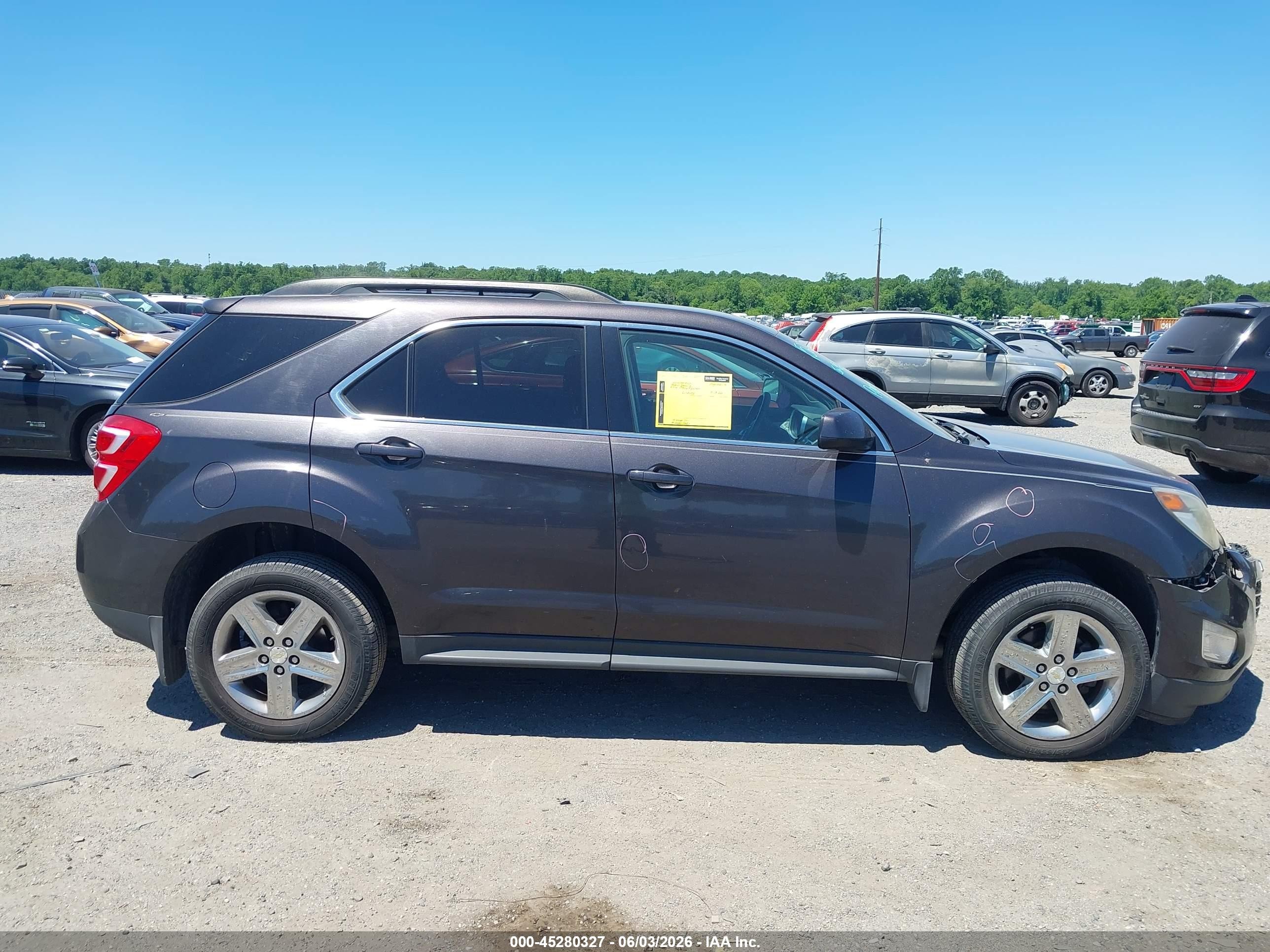 2016 Chevrolet Equinox Lt Gray vin: 2GNALCEK2G6156668