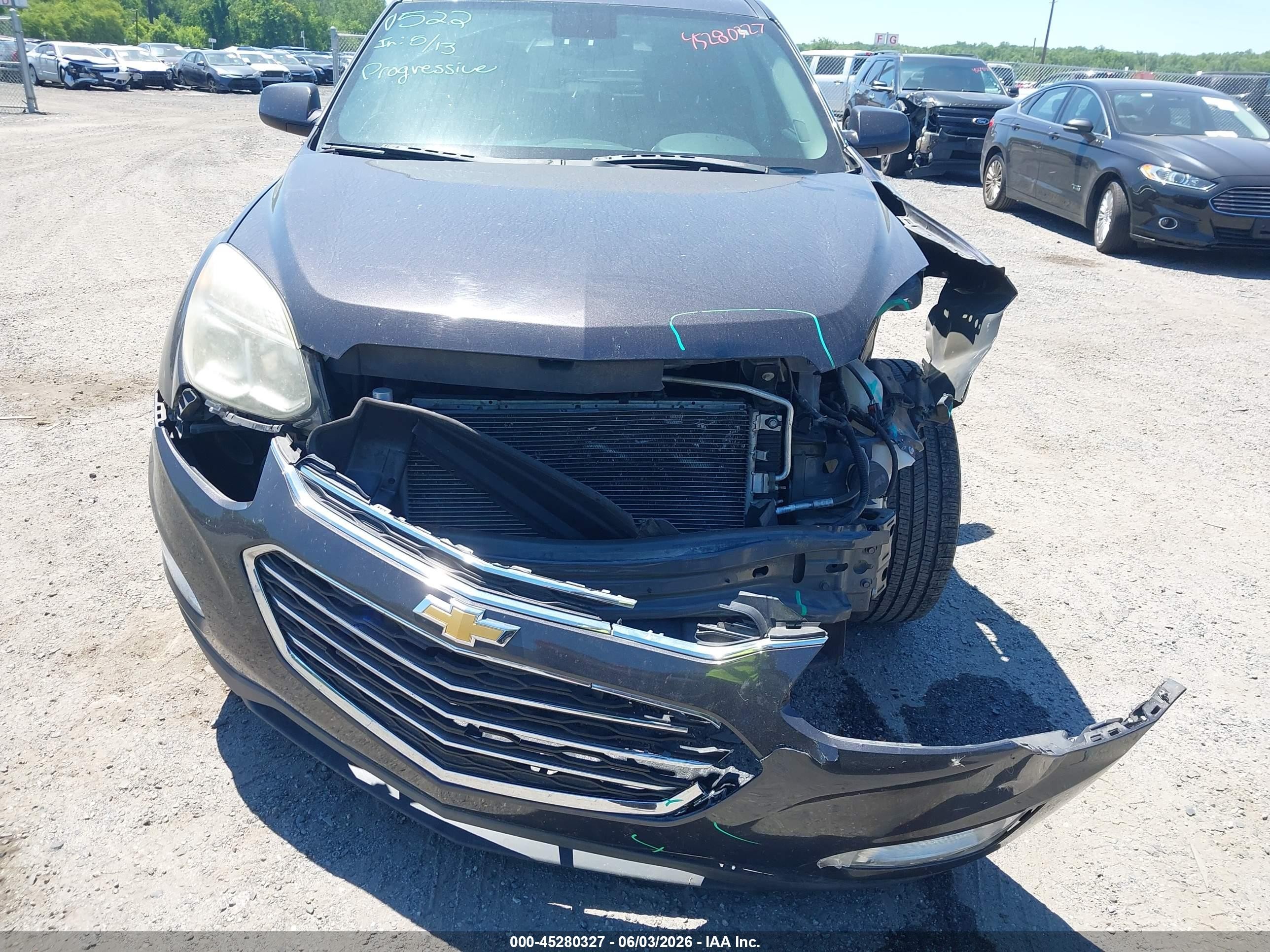 2016 Chevrolet Equinox Lt Gray vin: 2GNALCEK2G6156668