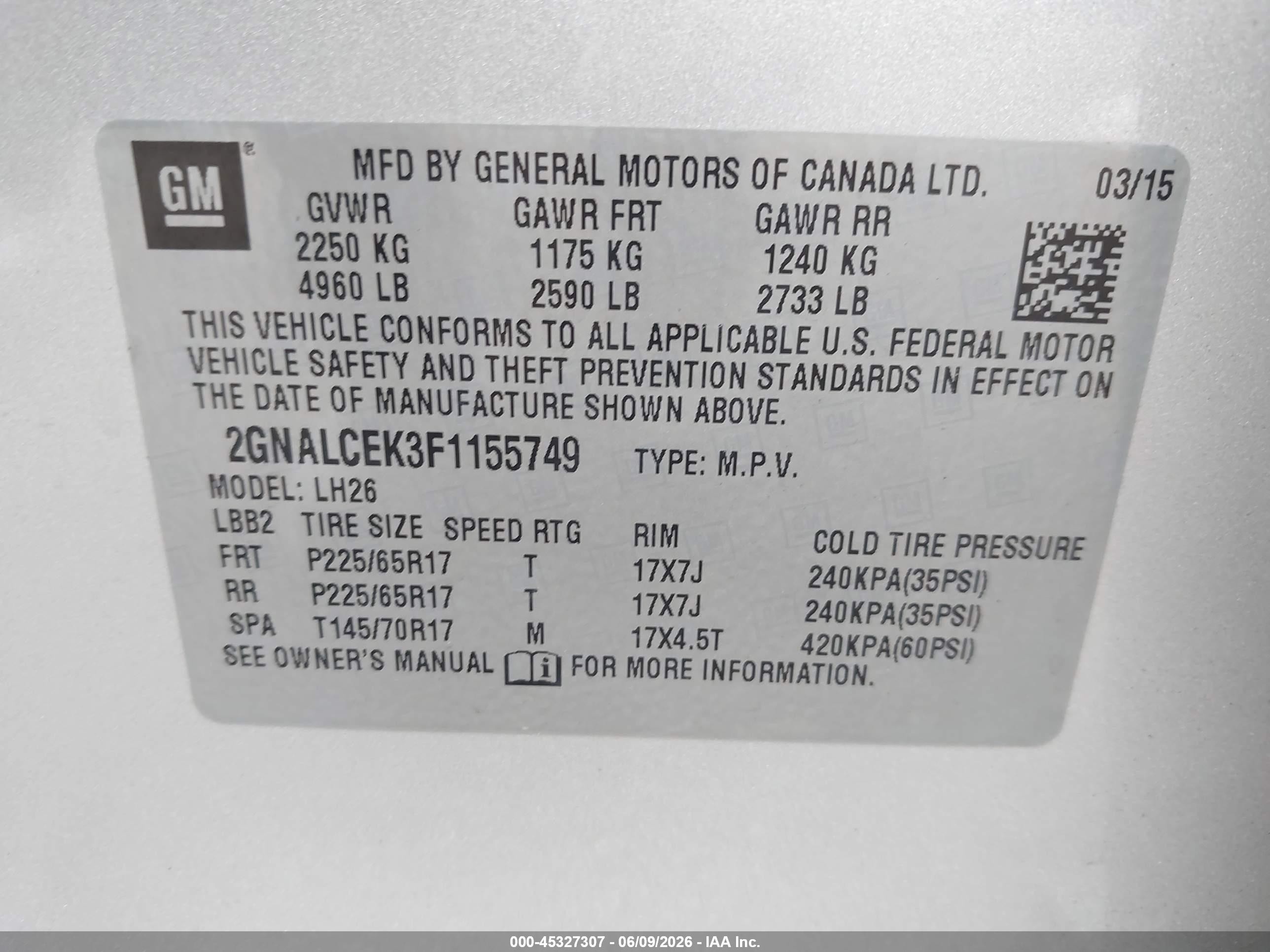2015 Chevrolet Equinox 2lt Silver vin: 2GNALCEK3F1155749