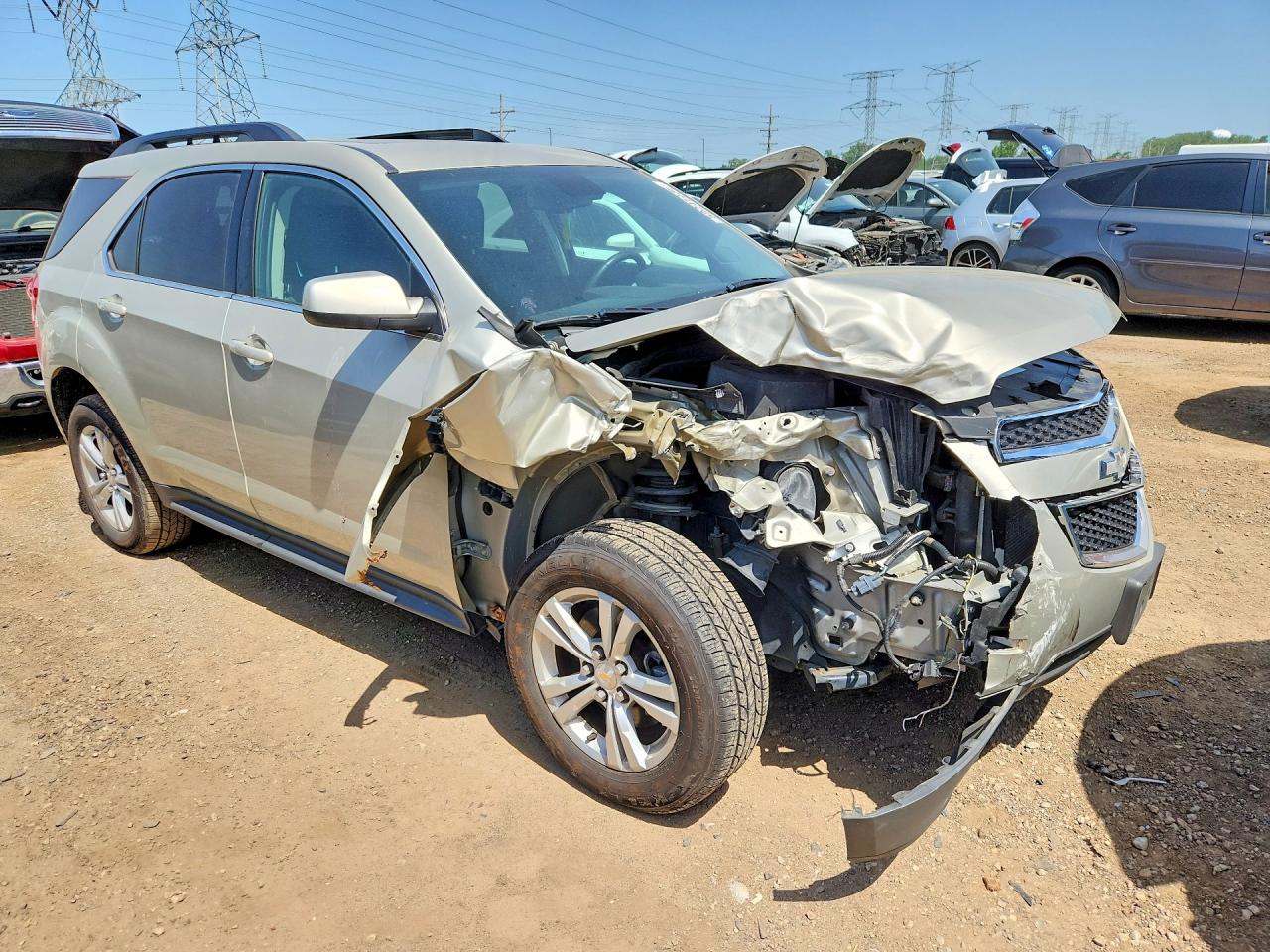 2015 Chevrolet Equinox Lt Beige vin: 2GNALCEK3F6207805