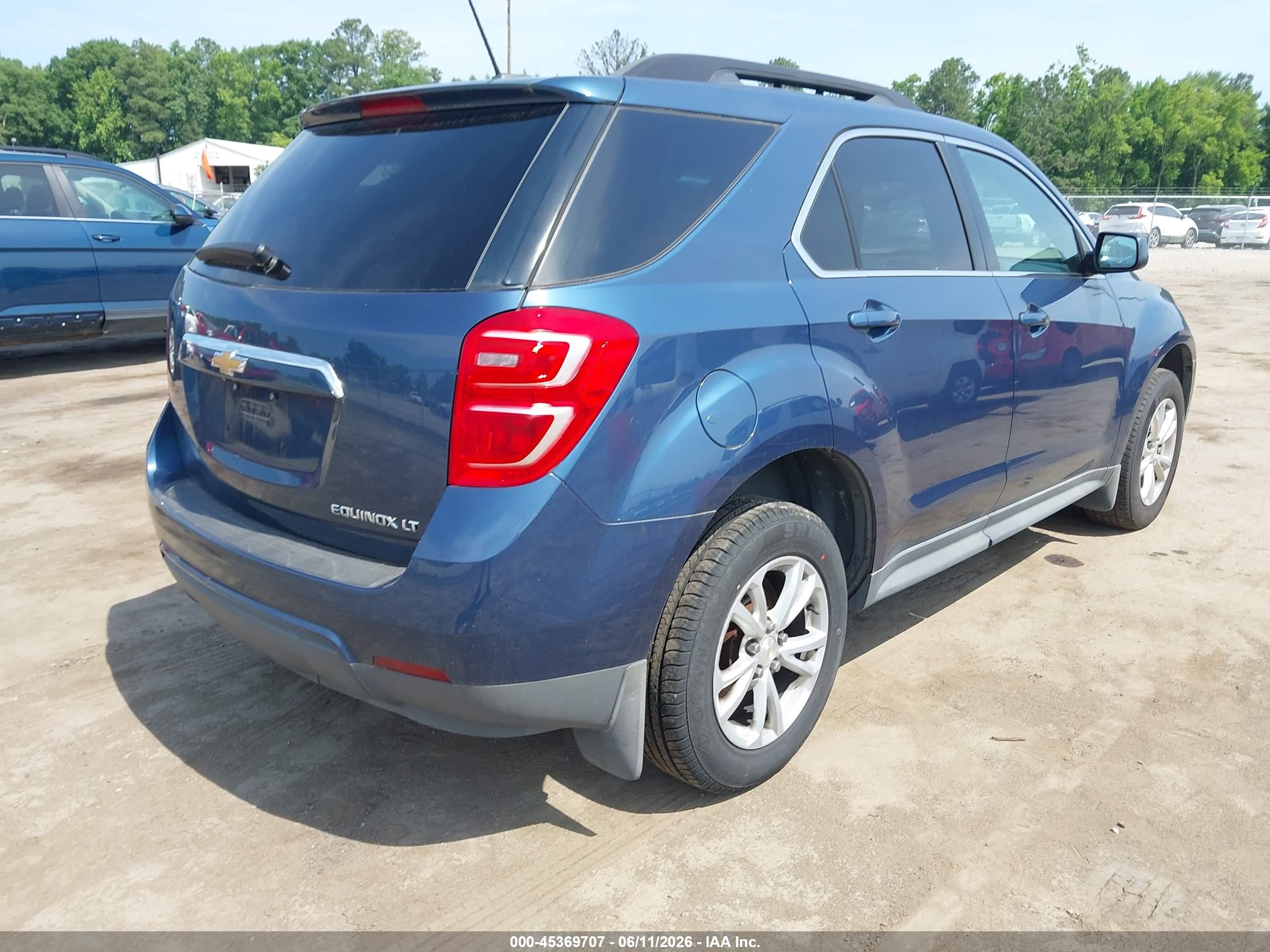 2016 Chevrolet Equinox Lt Blue vin: 2GNALCEK4G6132047