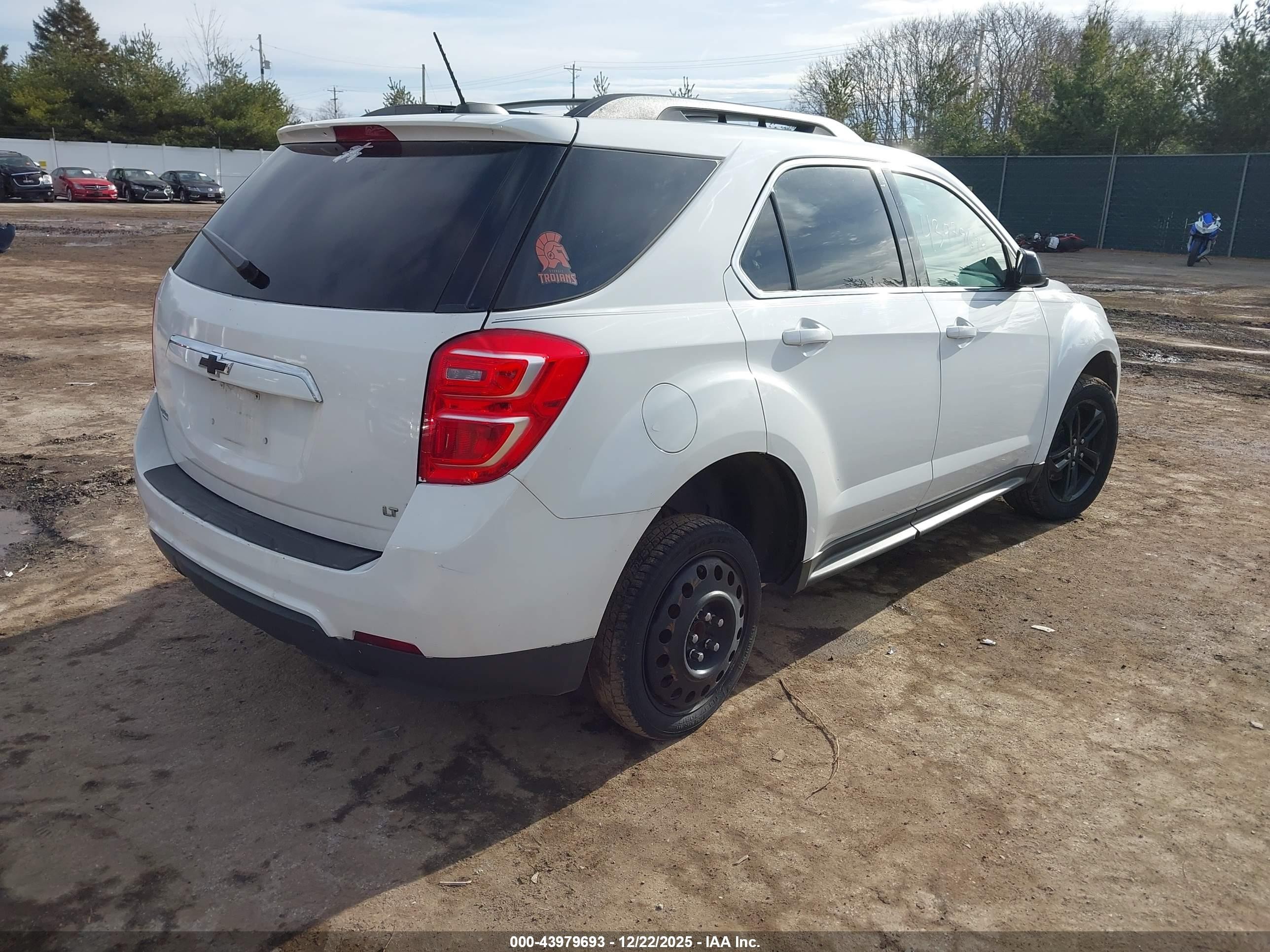 2017 Chevrolet Equinox Lt White vin: 2GNALCEK4H6258085