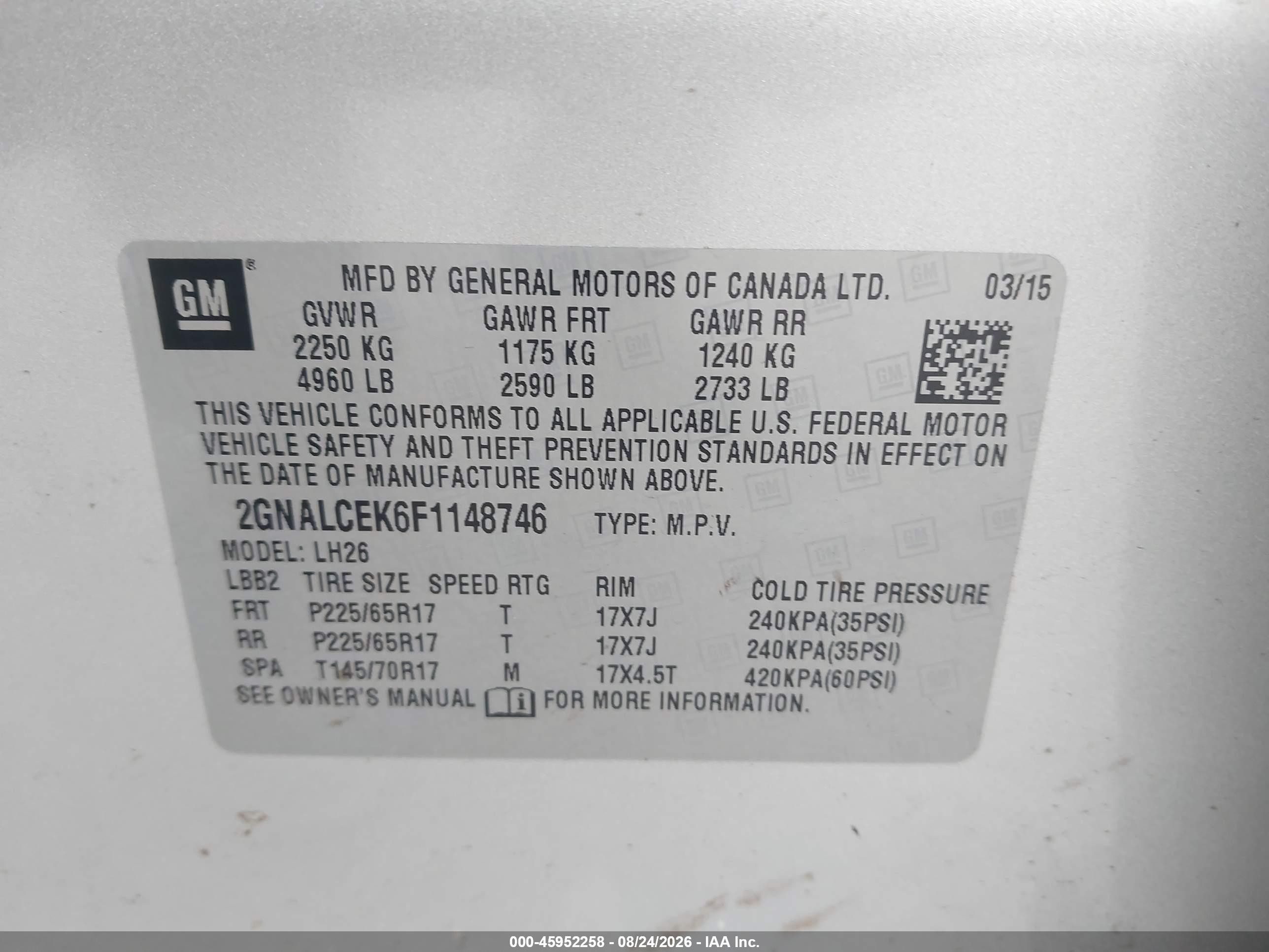 2015 Chevrolet Equinox 2lt Silver vin: 2GNALCEK6F1148746
