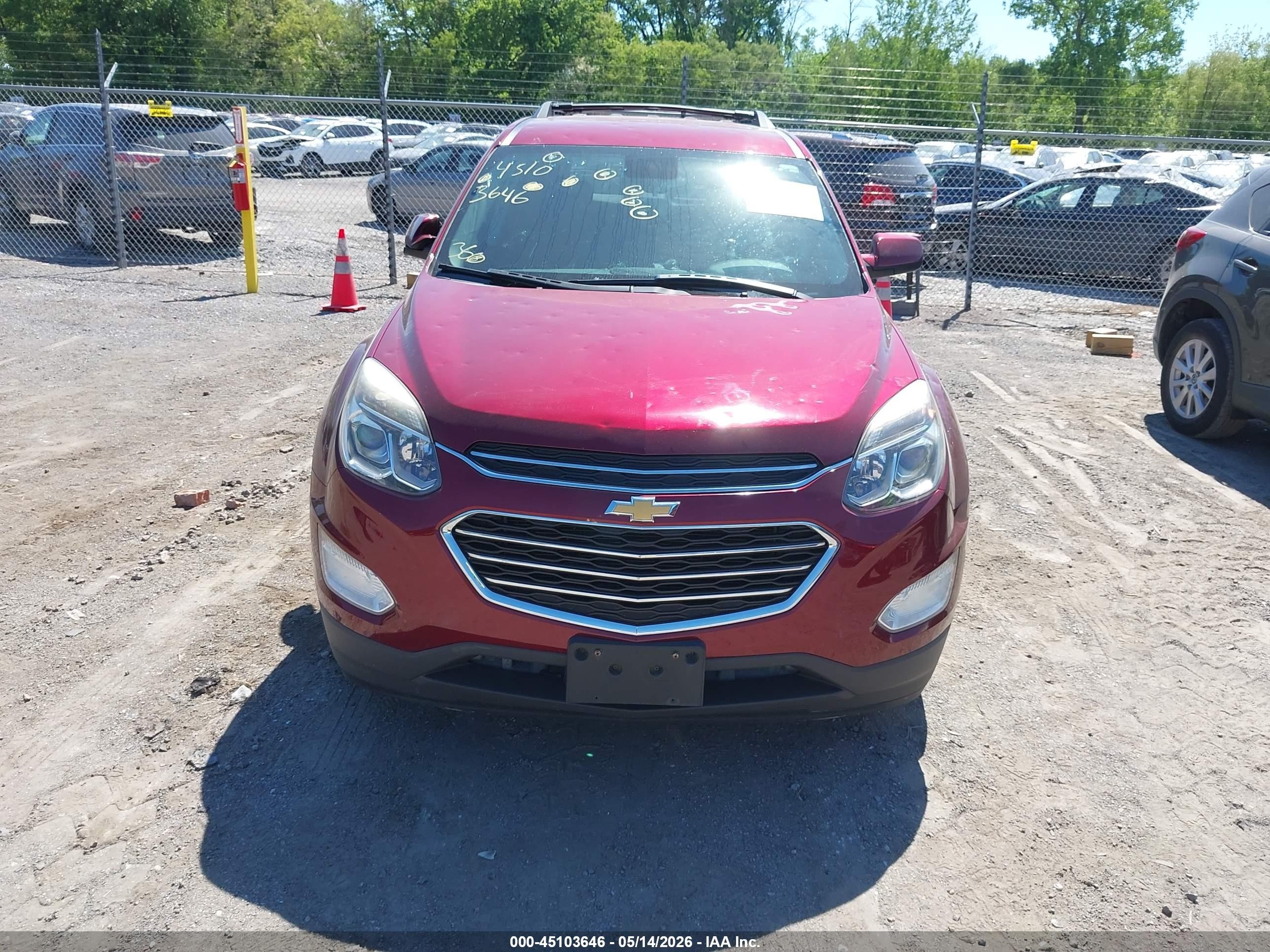 2017 Chevrolet Equinox Lt Red vin: 2GNALCEK8H1533941