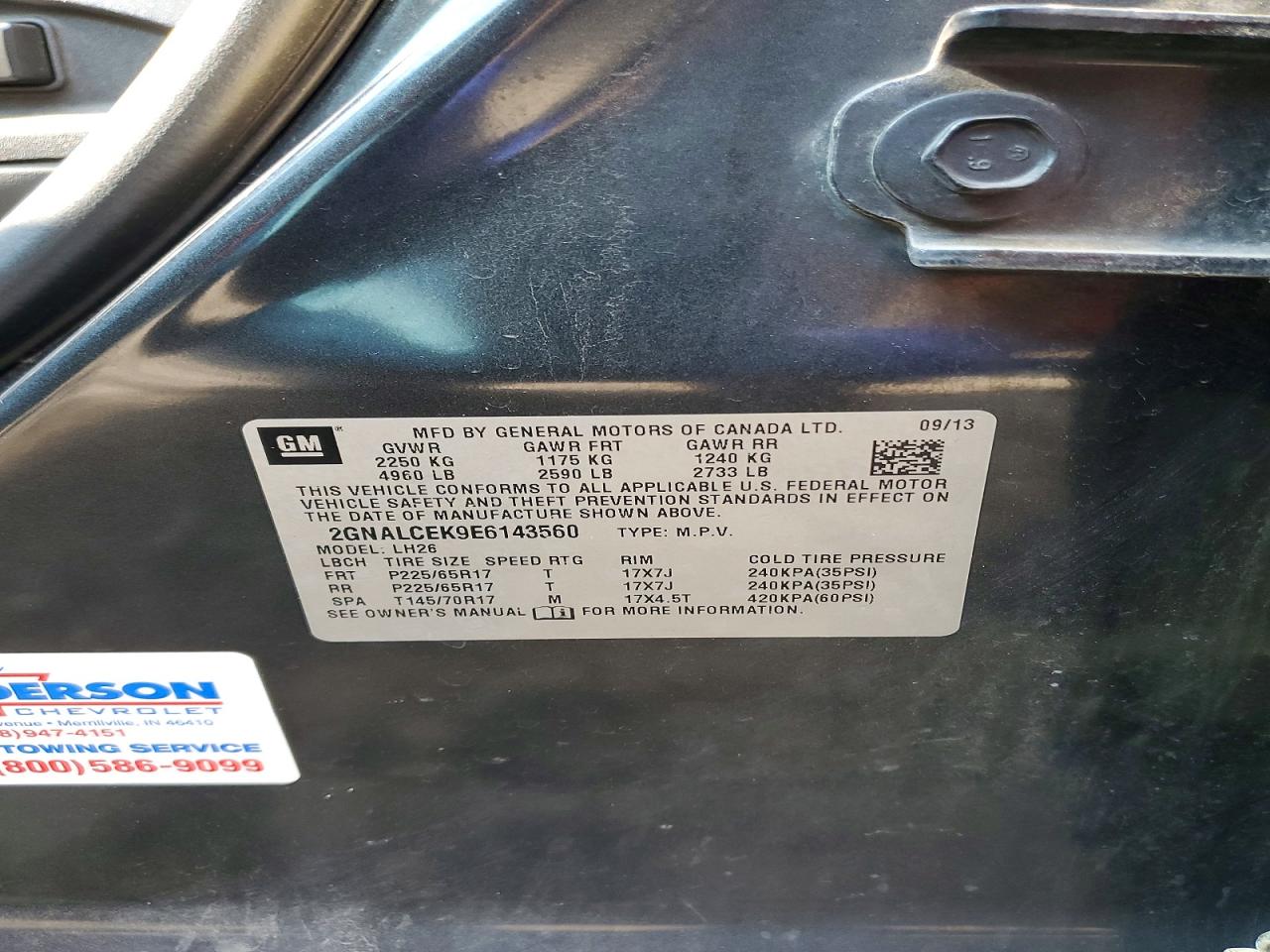2014 Chevrolet Equinox Lt Black vin: 2GNALCEK9E6143560