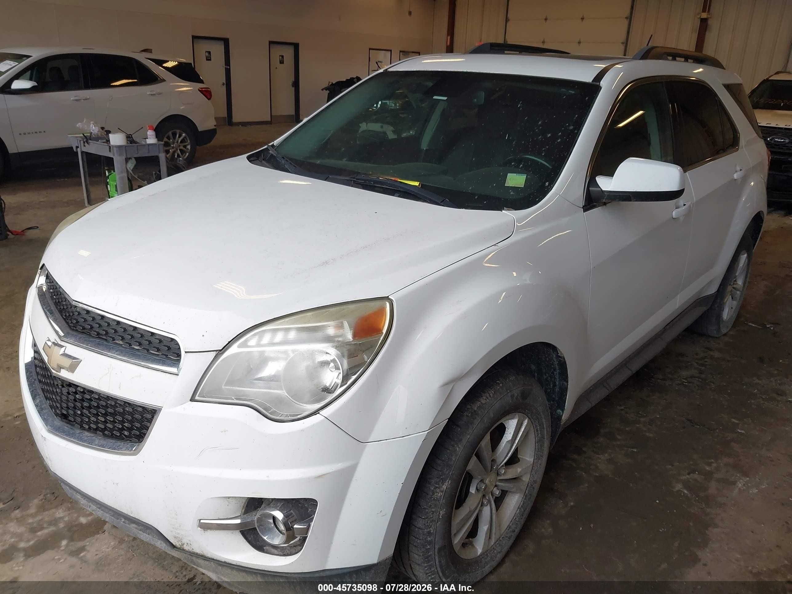 2015 Chevrolet Equinox Lt White vin: 2GNALCEK9F6379918