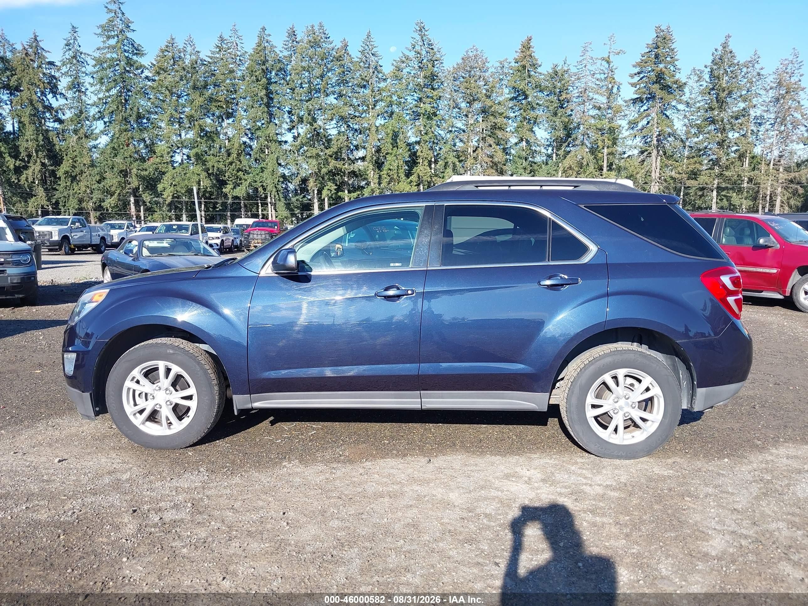 2016 Chevrolet Equinox Lt Синий vin: 2GNALCEK9G1162139