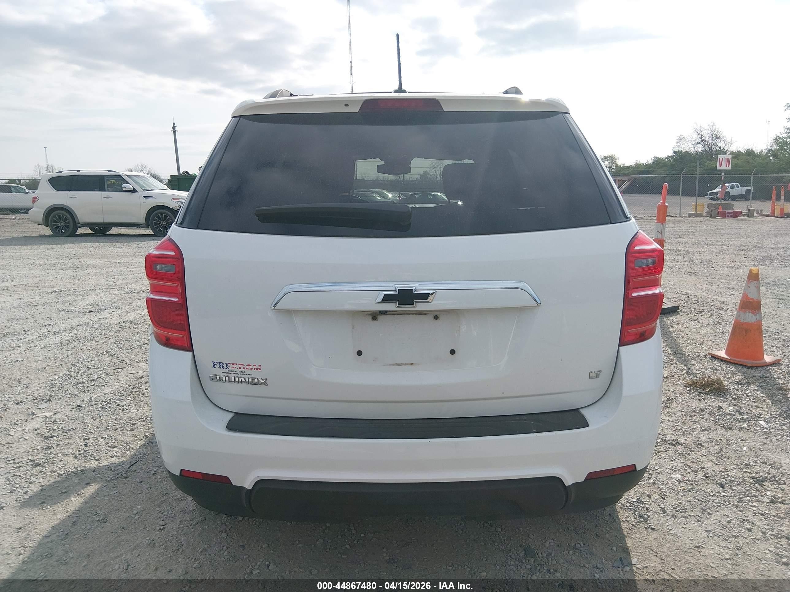 2017 Chevrolet Equinox Lt White vin: 2GNALCEK9H6167104