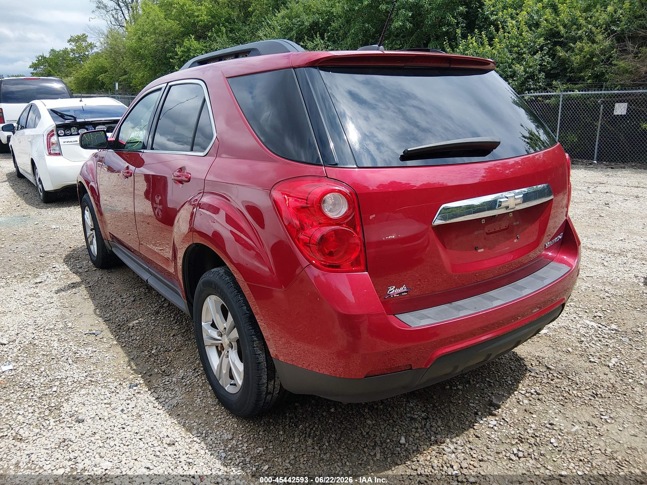 2015 Chevrolet Equinox Lt Red vin: 2GNALCEKXF6109841