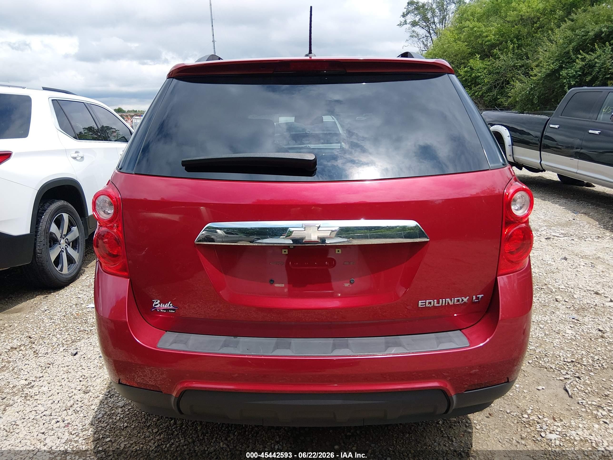 2015 Chevrolet Equinox Lt Red vin: 2GNALCEKXF6109841