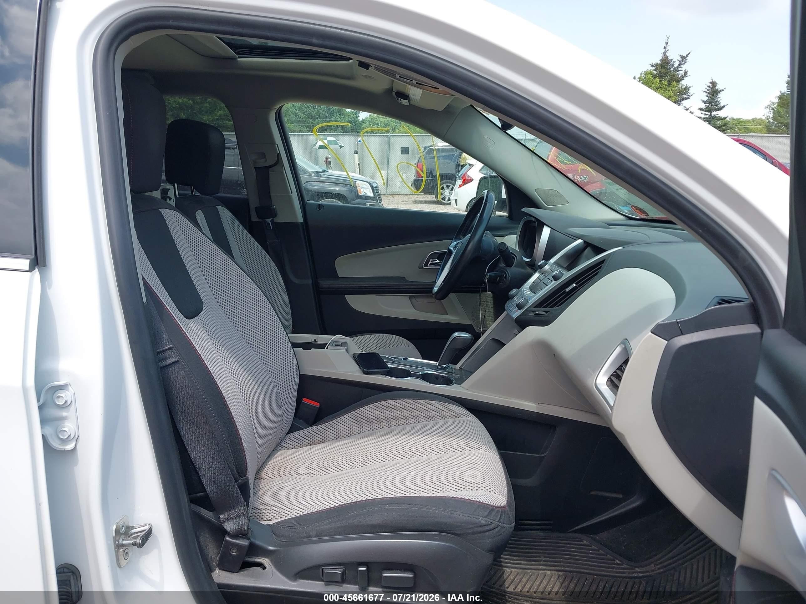 2015 Chevrolet Equinox Lt White vin: 2GNALCEKXF6346894