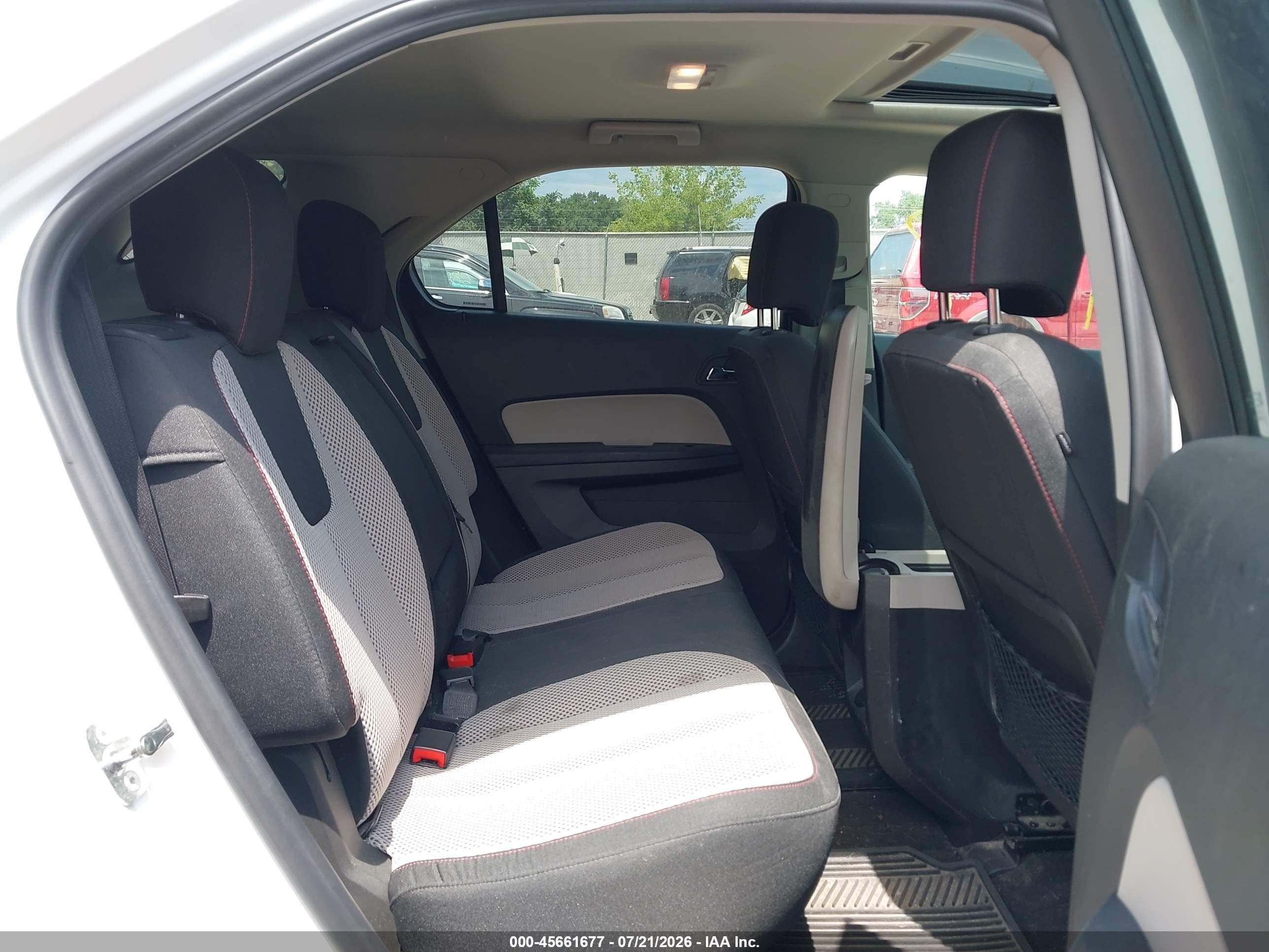 2015 Chevrolet Equinox Lt White vin: 2GNALCEKXF6346894