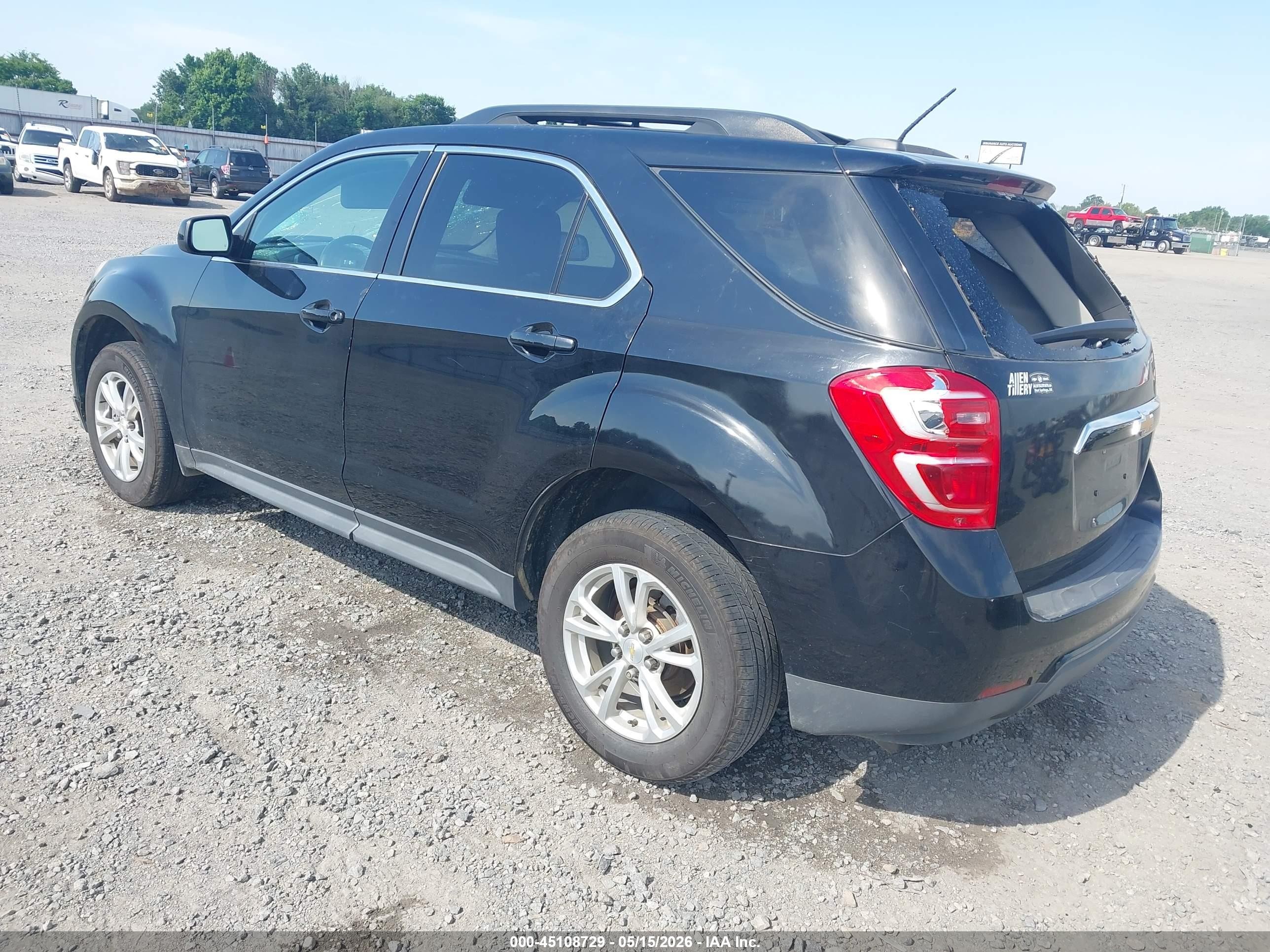 2017 Chevrolet Equinox Lt Black vin: 2GNALCEKXH1593249