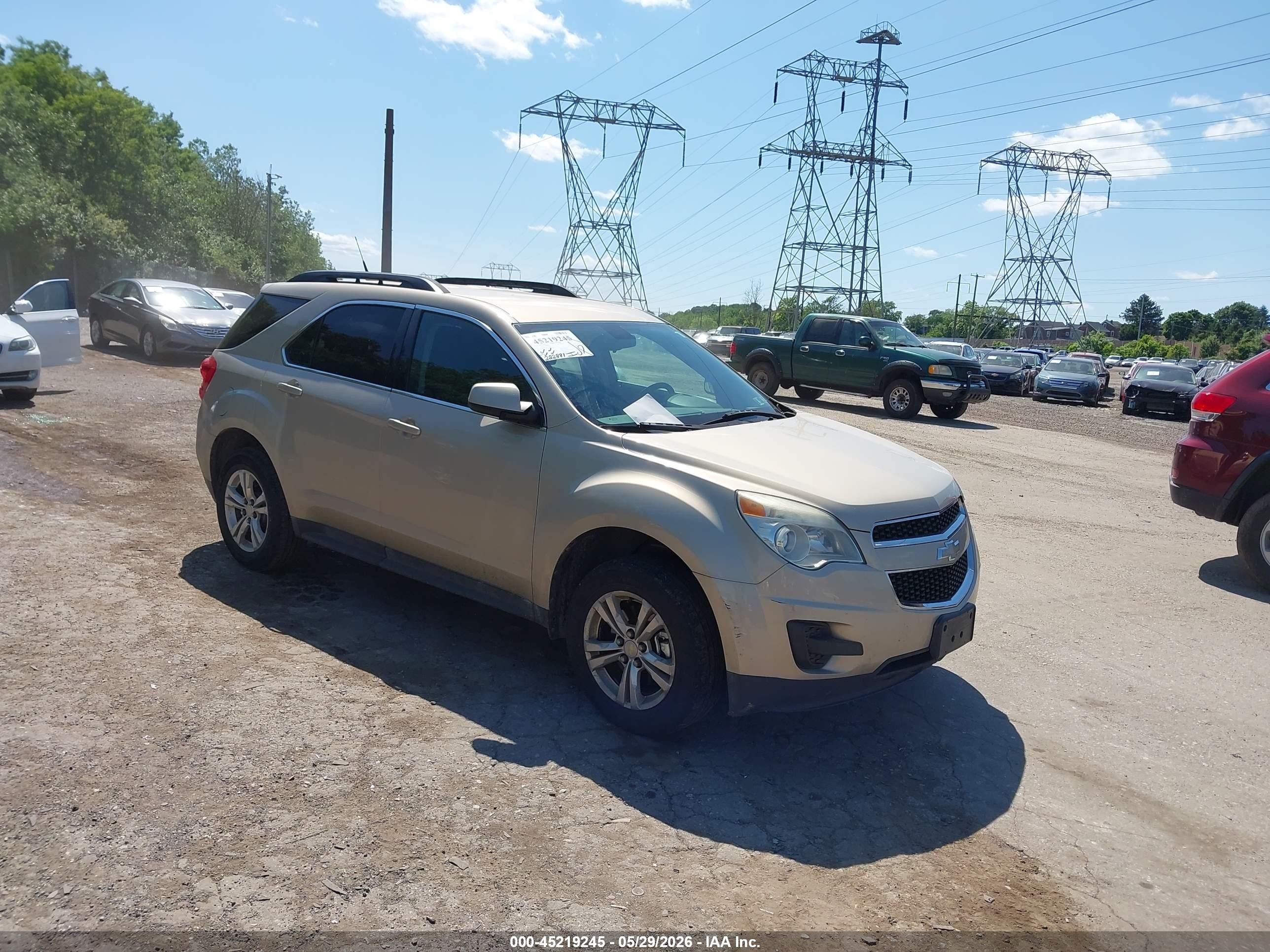 2011 Chevrolet Equinox 1lt Beige vin: 2GNALDEC0B1173649