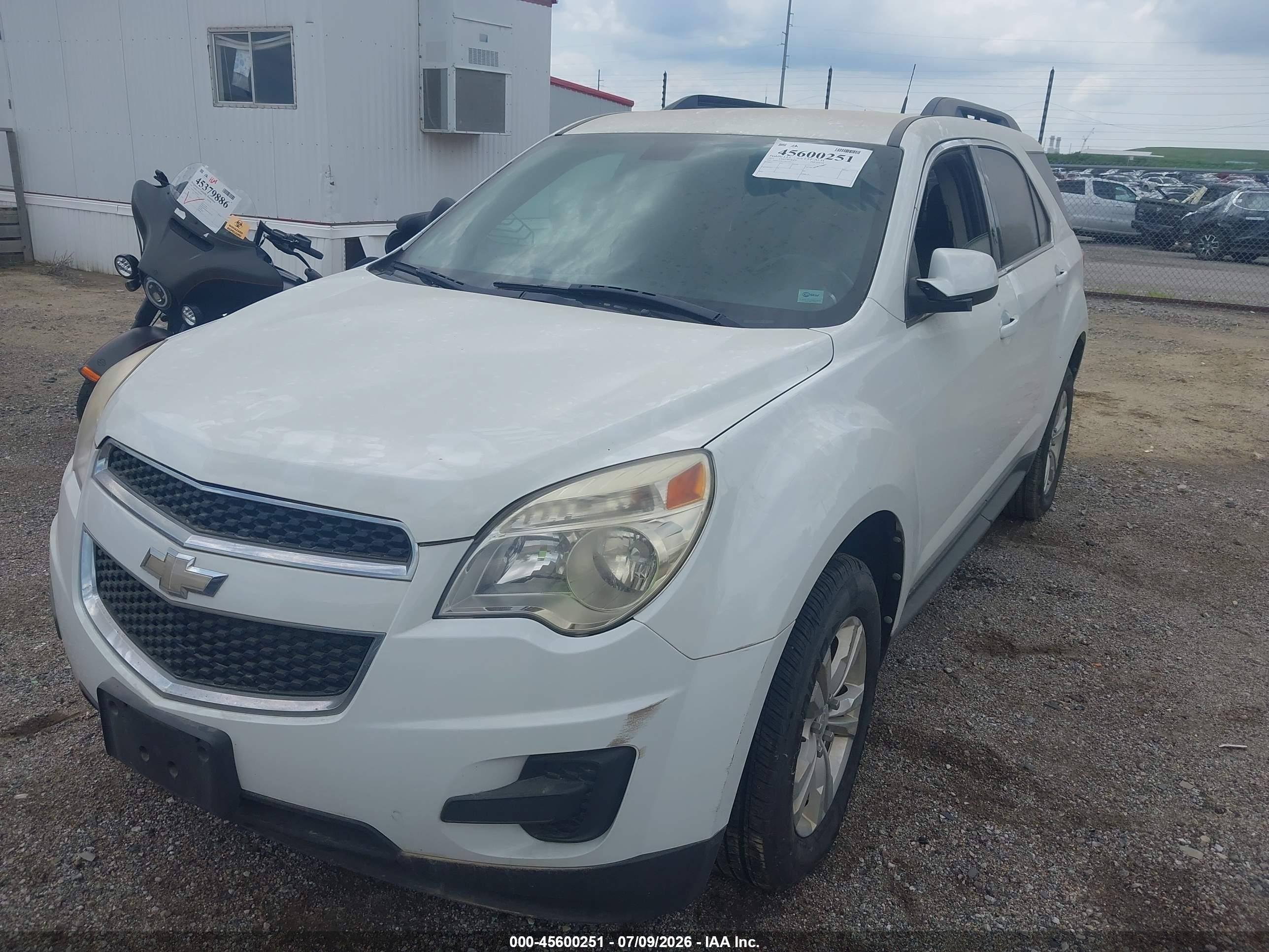 2011 Chevrolet Equinox Lt W/1lt White vin: 2GNALDEC1B1209512