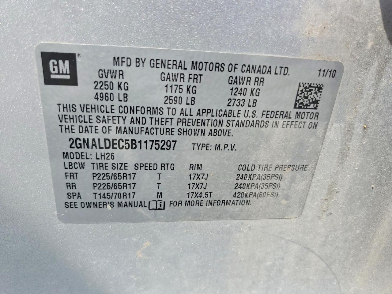 2011 Chevrolet Equinox Lt Silver vin: 2GNALDEC5B1175297