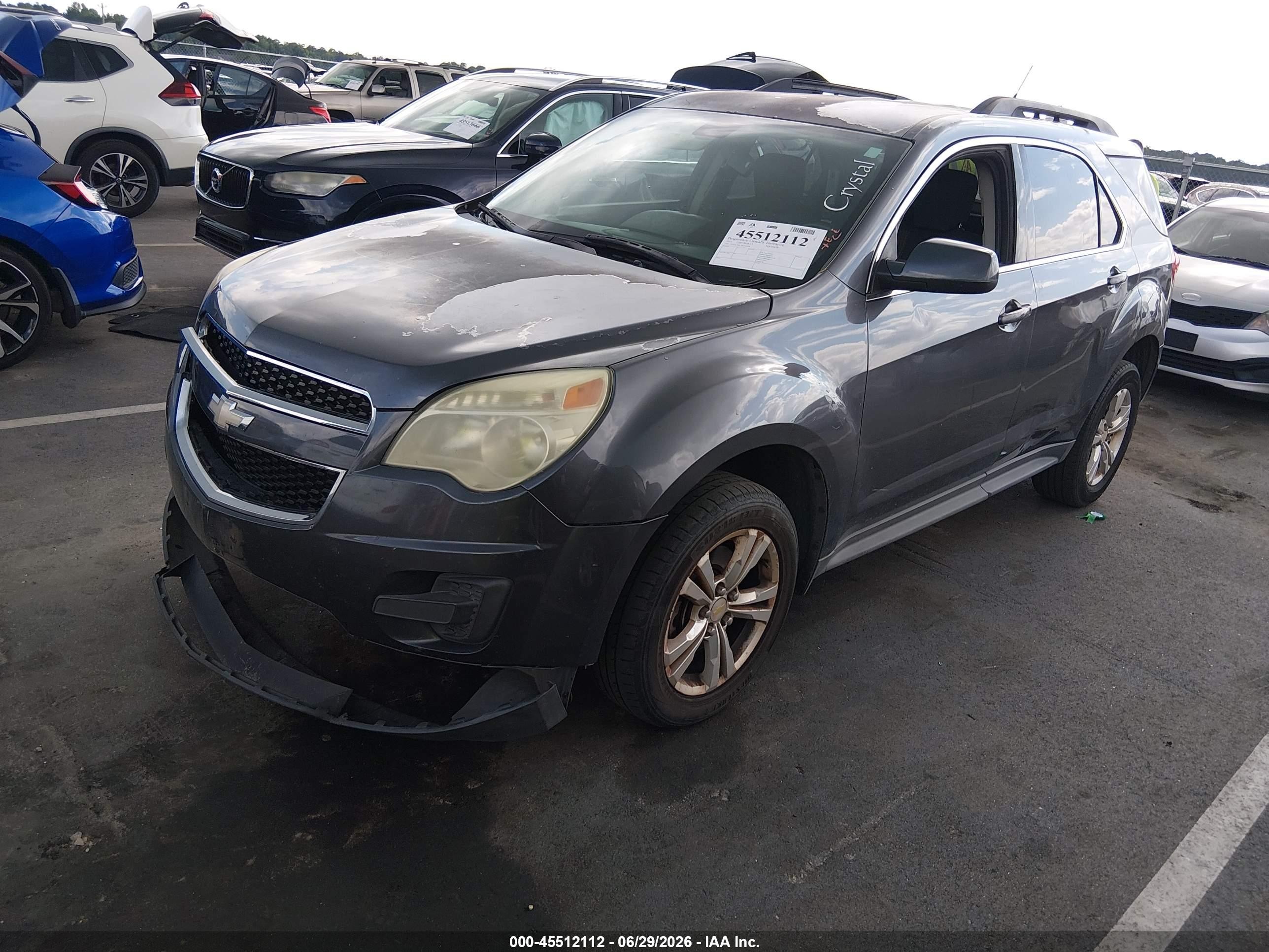 2011 Chevrolet Equinox Lt W/1lt Gray vin: 2GNALDEC7B1244958