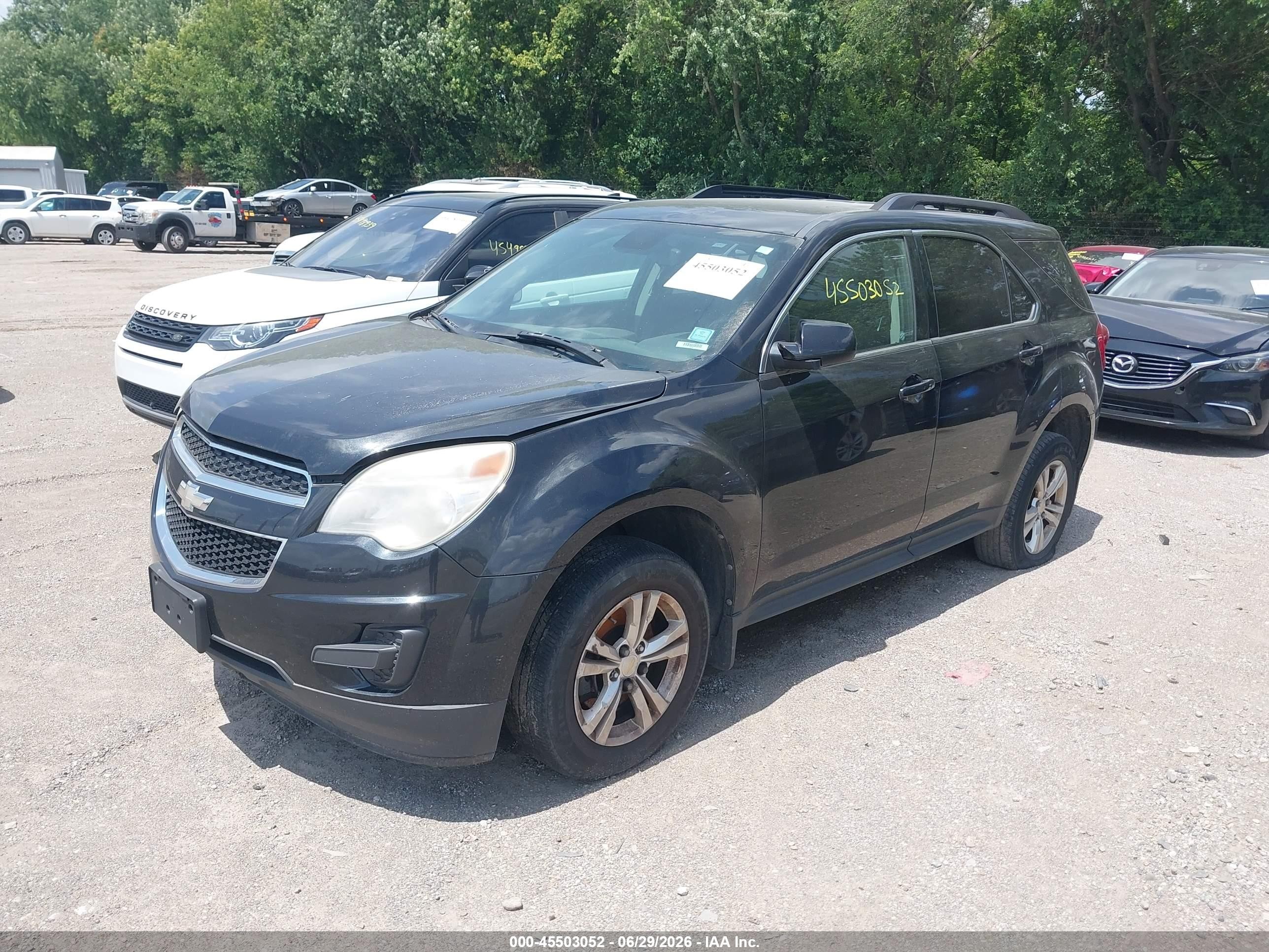 2012 Chevrolet Equinox Lt W/1lt Black vin: 2GNALDEK0C6277022