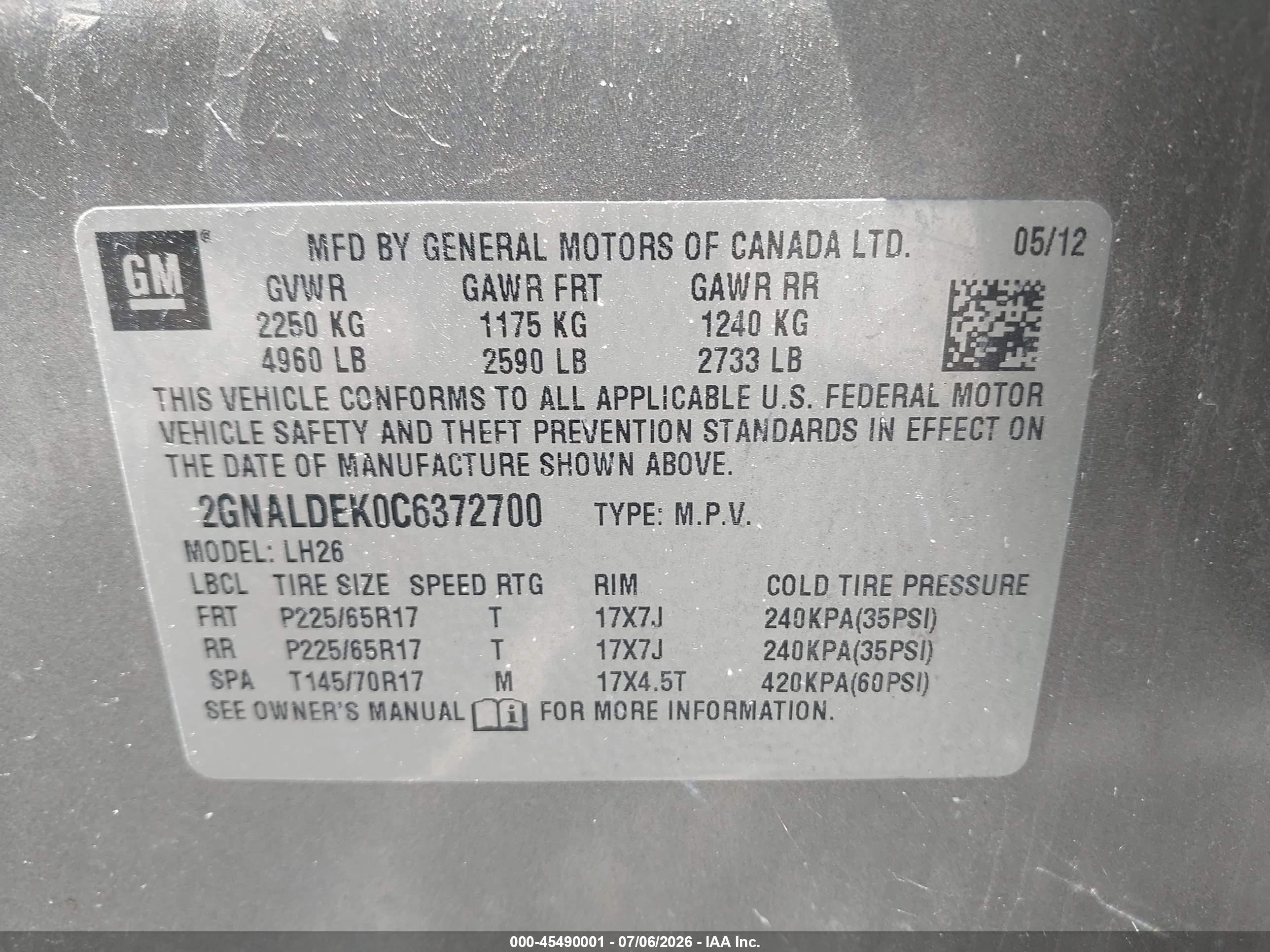 2012 Chevrolet Equinox Lt W/1lt Серебряный vin: 2GNALDEK0C6372700